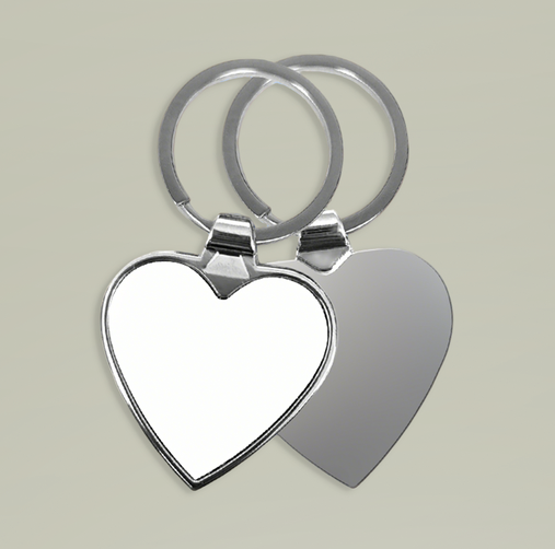 Personalized Heart Keychain | Custom Initial Monogram Keyring | Elegant Silver Gift for Her