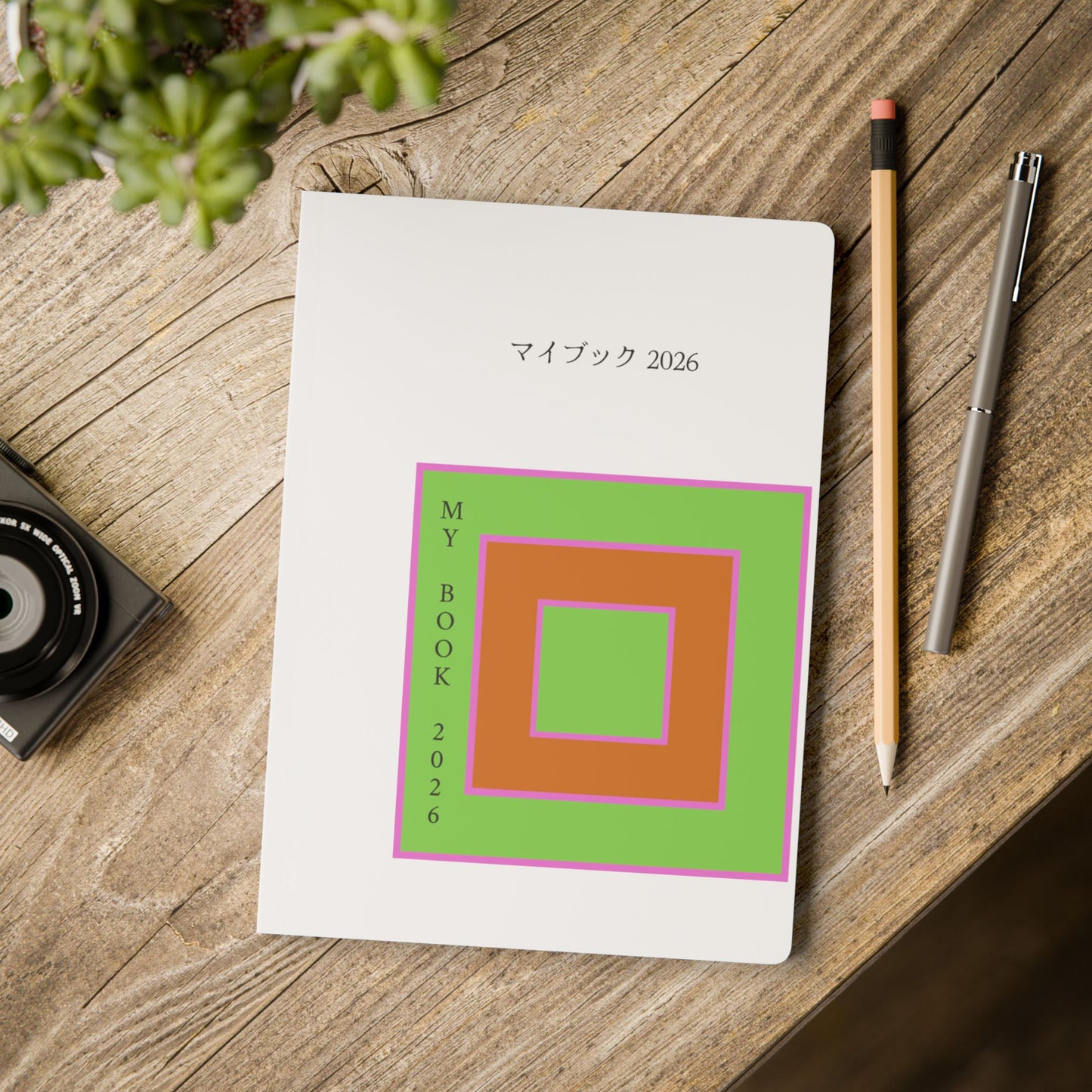Softcover Journal — Minimal Japanese-Inspired 2026 Planner (“My Book 2026” / 桜 Kumōji)
