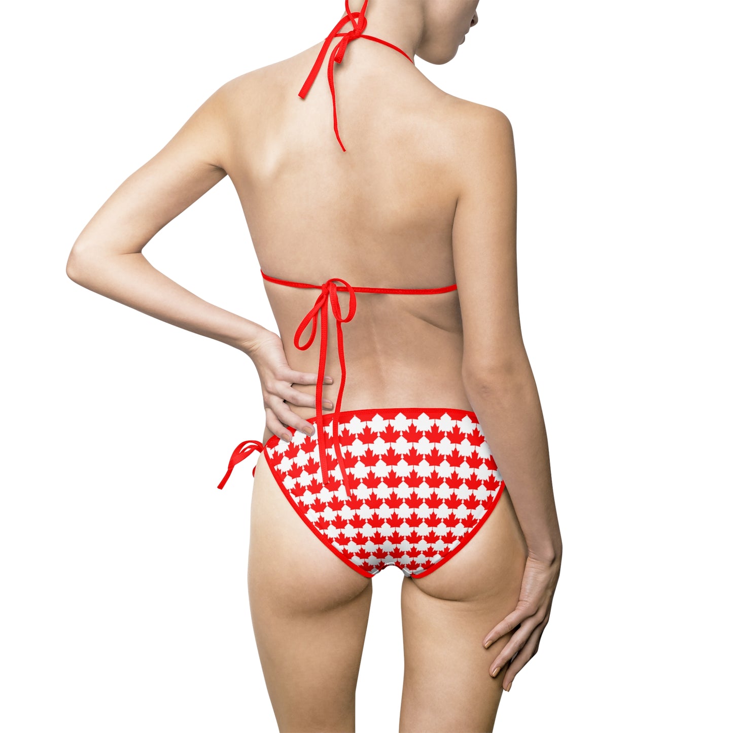Canada Flag Maple Leaves Bikini Swimsuit, Women's Swimwear by TokyoBill