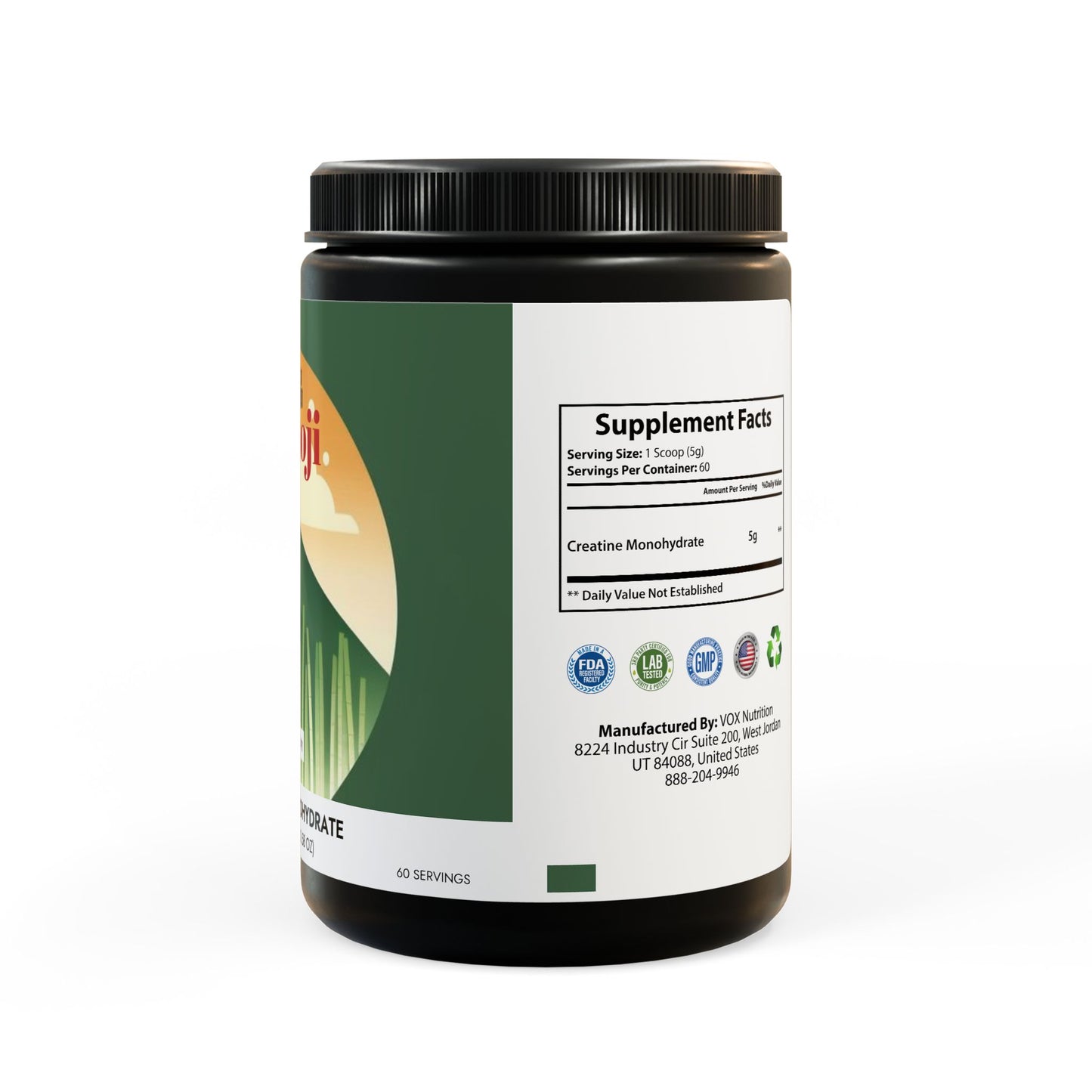 Kumoji Creatine Monohydrate Powder – Pure Unflavored Formula | 300g (10.58oz) | Non-GMO | GMP Certified | Vegetarian