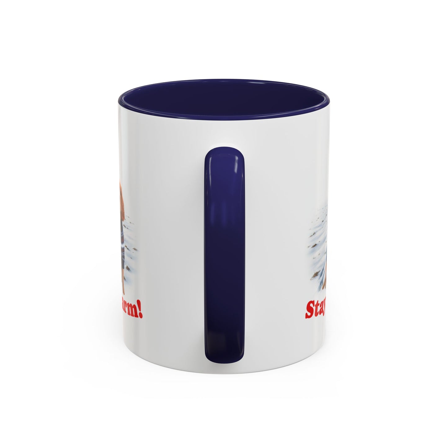Two-tone Accent 11 oz Coffee Mug w/ Cocker Spaniel Sweater Dog, by TokyoBill