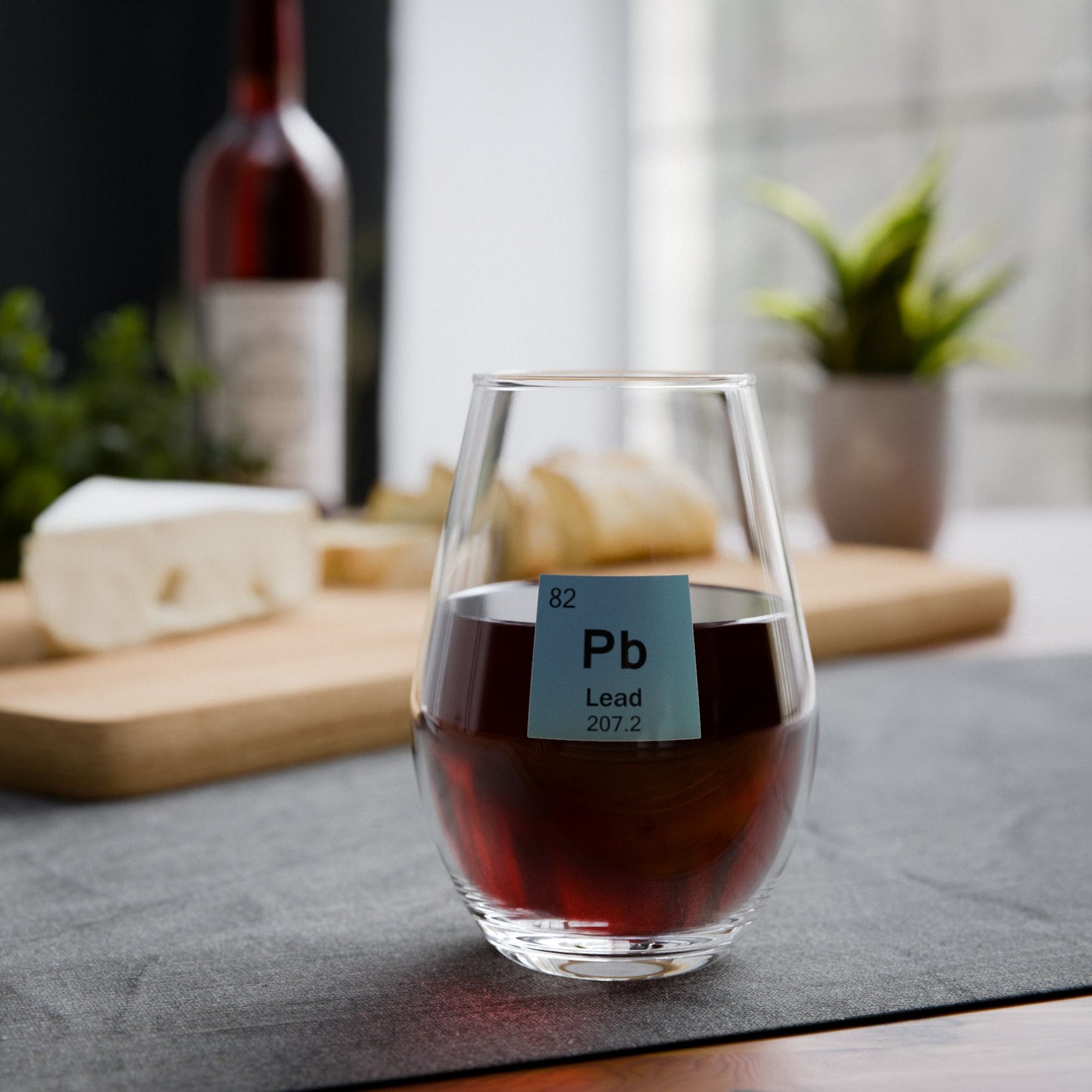 Periodic Table Stemless Wine Glass | Basic Metals Series | Science Gift