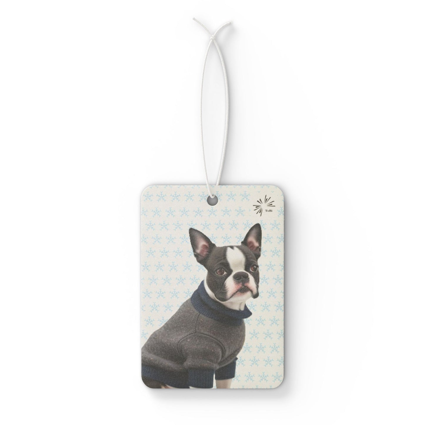 Sweater Dog Car Air Freshener, Cute Boston Terrier Car Fragrance, by TokyoBill