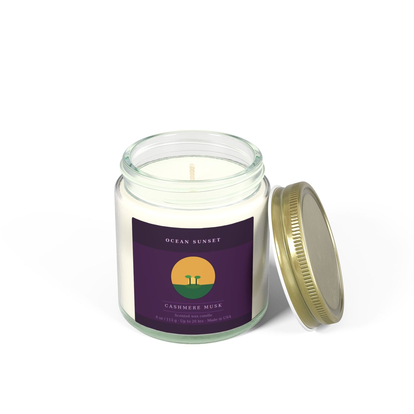 Ocean Sunset | Cashmere Musk Scented Candle | Hand-Poured in USA
