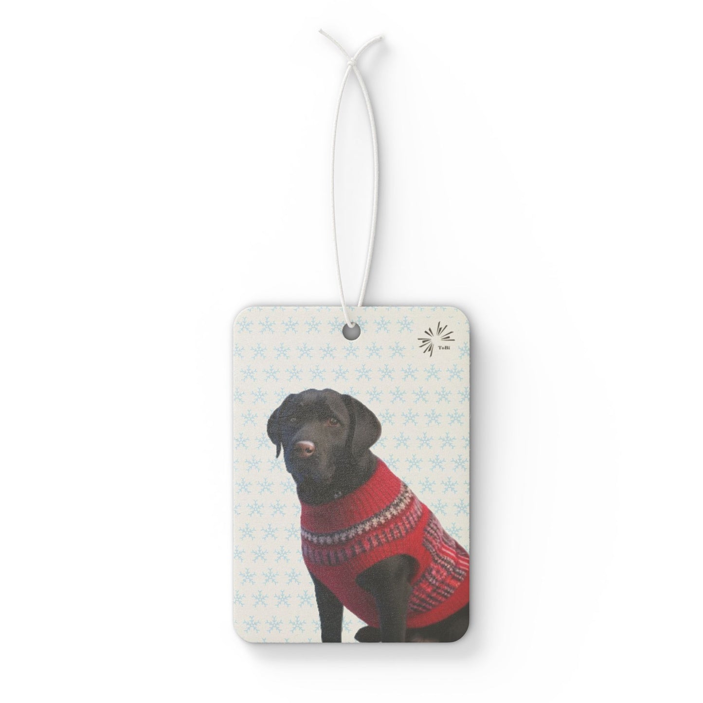 Sweater Dog Car Air Freshener, Cute Black Labrador Car Fragrance, by TokyoBill