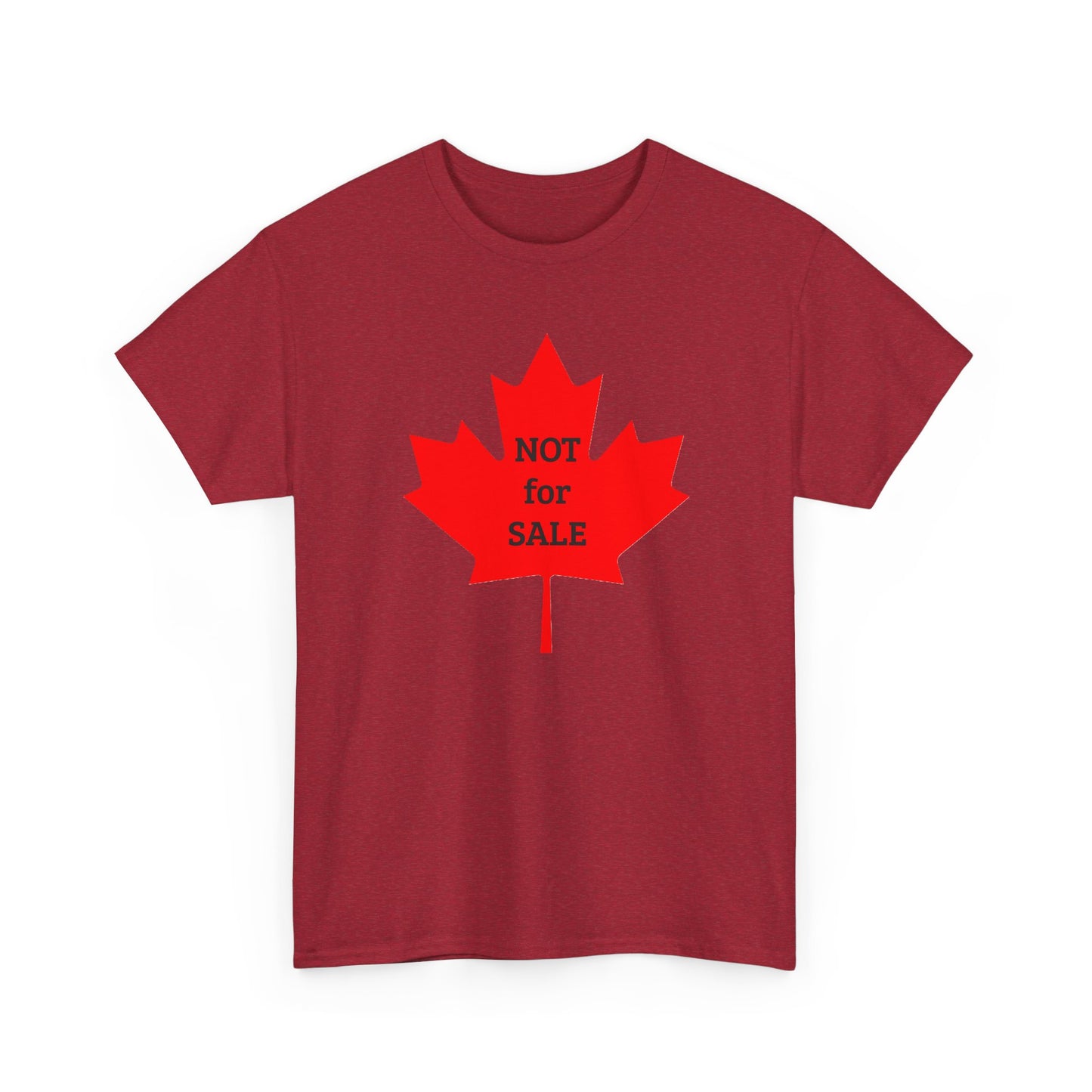 Canada Message of Independence on Maple Leaf --  Heavy Cotton Tee by TokyoBill