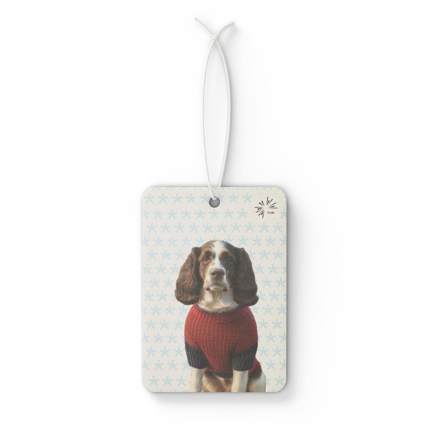 Sweater Dog Car Air Freshener, Cute Springer Spaniel Car Fragrance, by TokyoBill