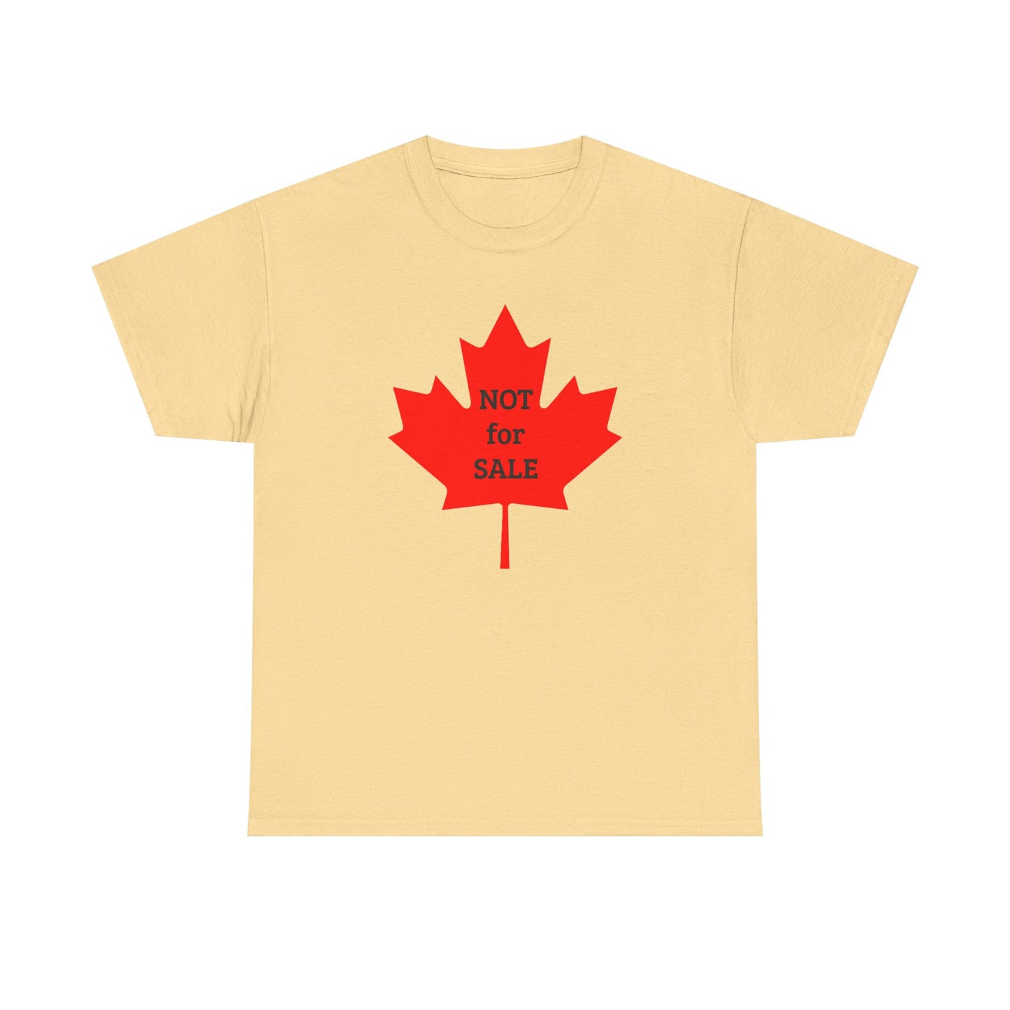 Canada Message of Independence on Maple Leaf --  Heavy Cotton Tee by TokyoBill