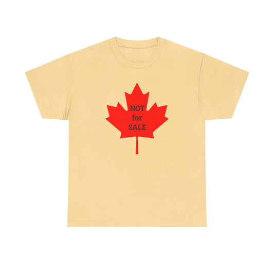 Canada Message of Independence on Maple Leaf --  Heavy Cotton Tee by TokyoBill