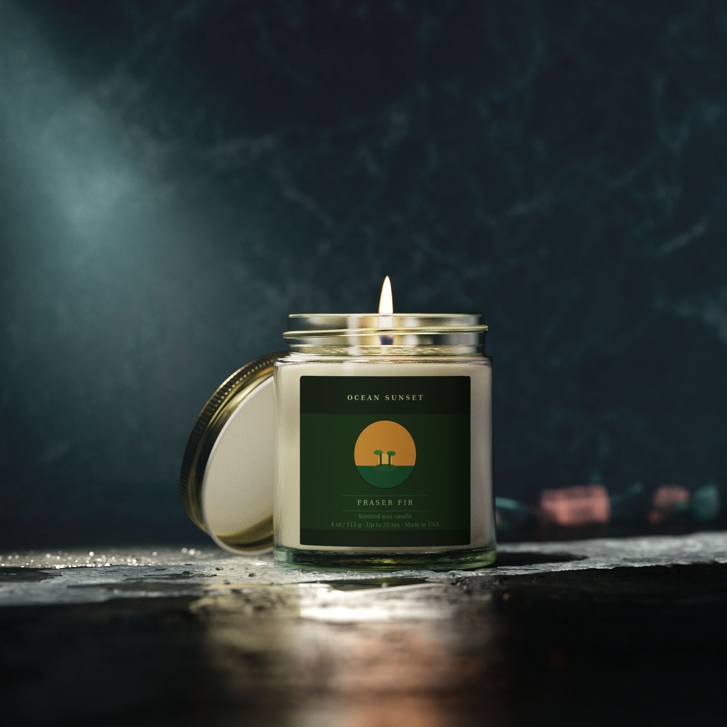 Ocean Sunset | Fraser Fir Scented Candle | Hand-Poured in USA