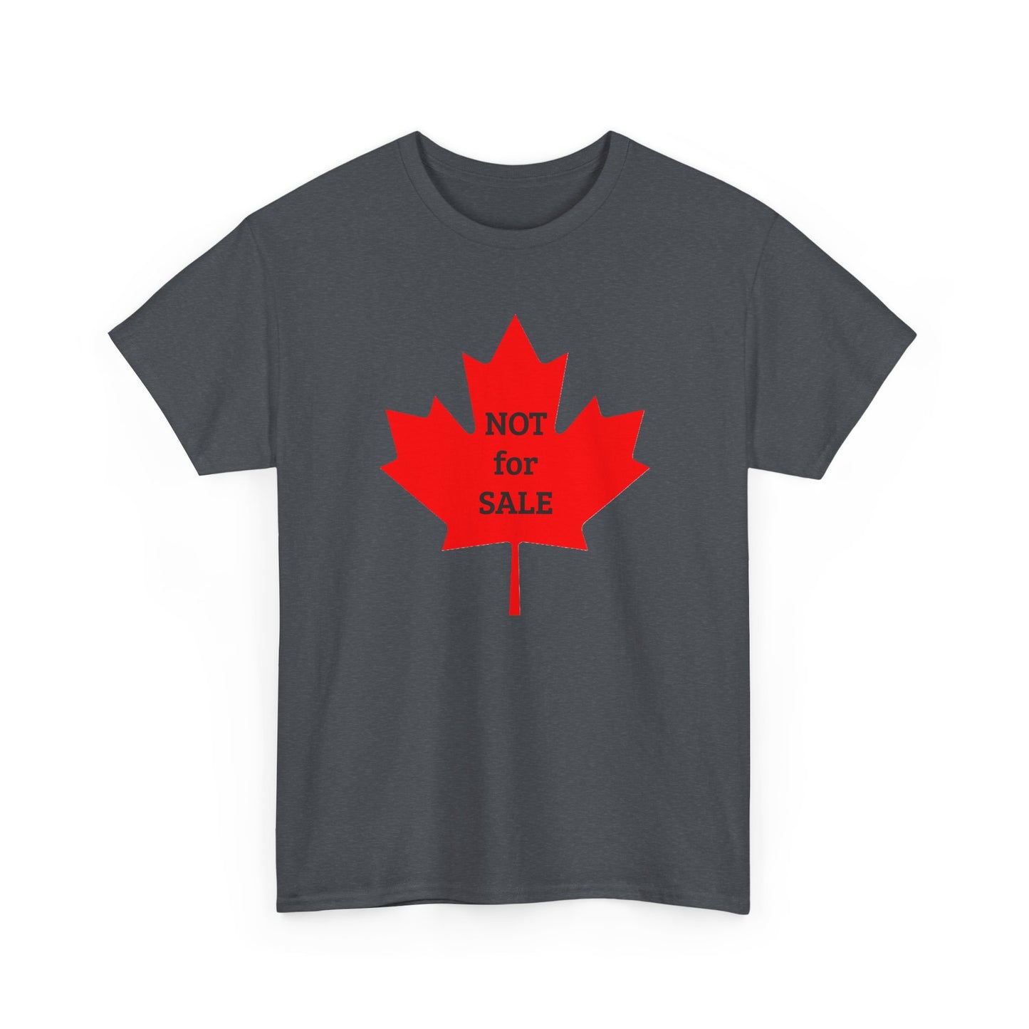 Canada Message of Independence on Maple Leaf --  Heavy Cotton Tee by TokyoBill