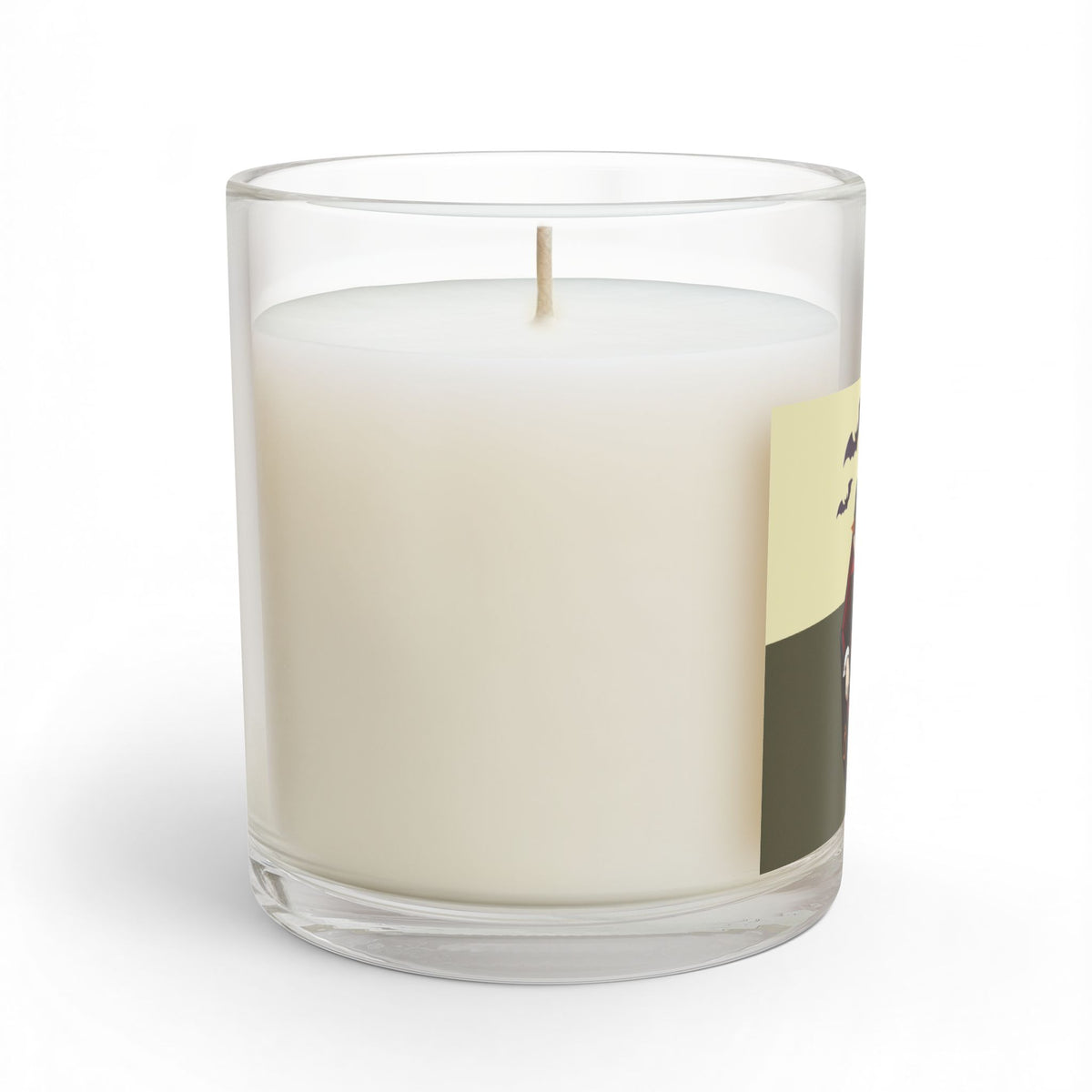 Vampire and Coffin, Halloween soy wax candle, long burn 55-70 hours, 11oz reusable glass jar,  by TokyoBill