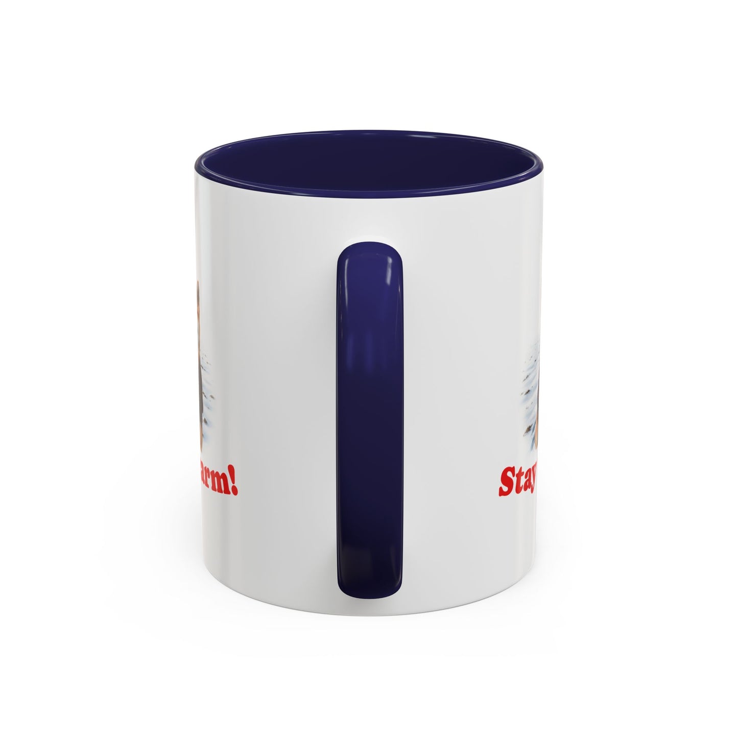 Two-tone Accent 11 oz Coffee Mug w/ Shiba Ken Sweater Dog, by TokyoBill