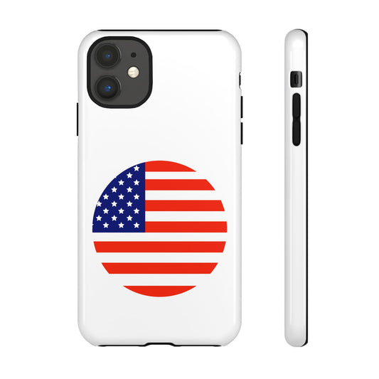 Circular USA Flag iPhone Case (Tough Case model series 11) by TokyoBill