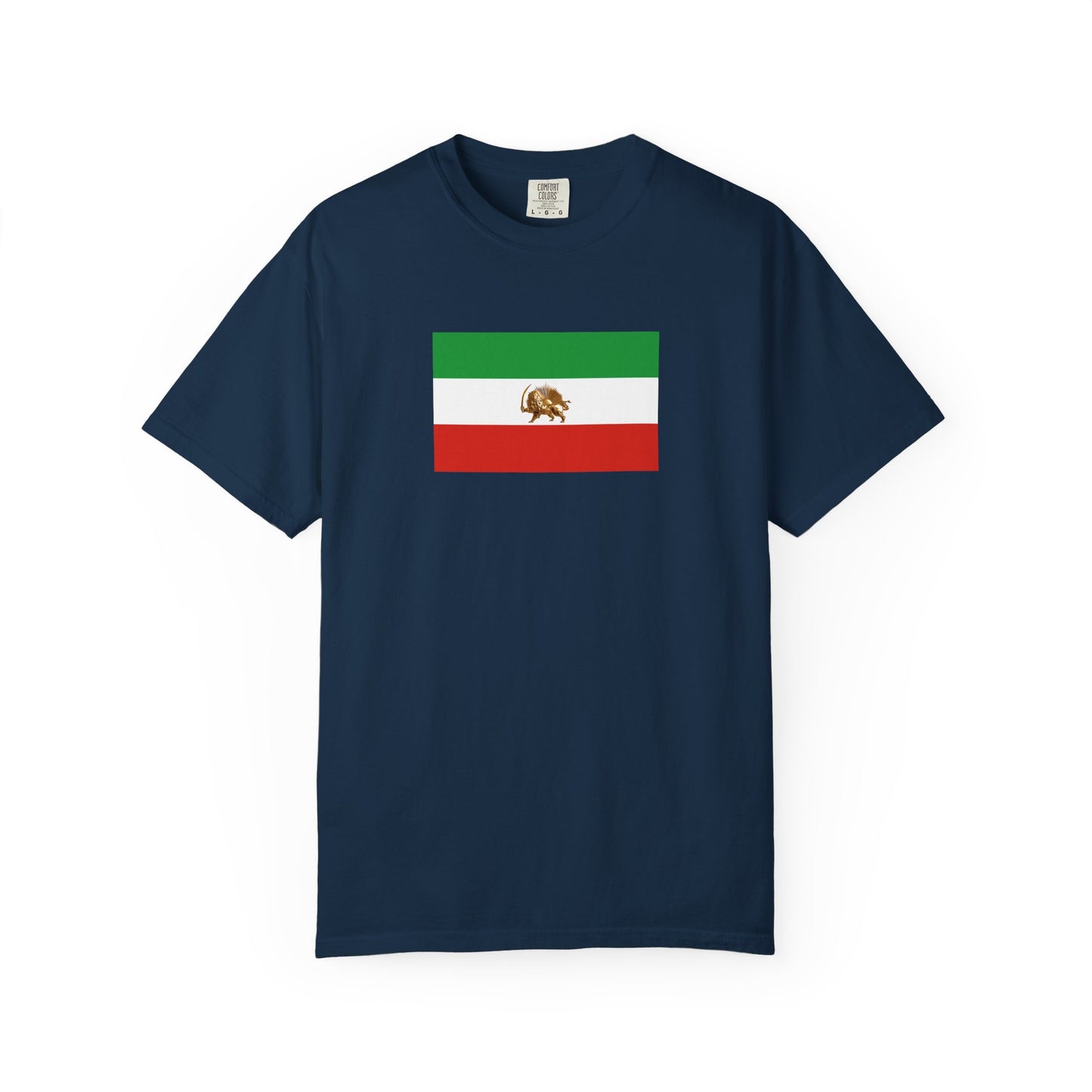 Lion & Sun Iranian Flag, Unisex Garment-Dyed T-shirt, Freedom Tee by TokyoBill