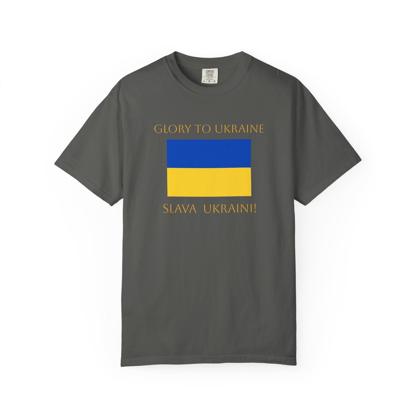 Glory to Ukraine/Slava Ukraini! Unisex Garment-Dyed T-shirt, support for freedom tee by TokyoBill