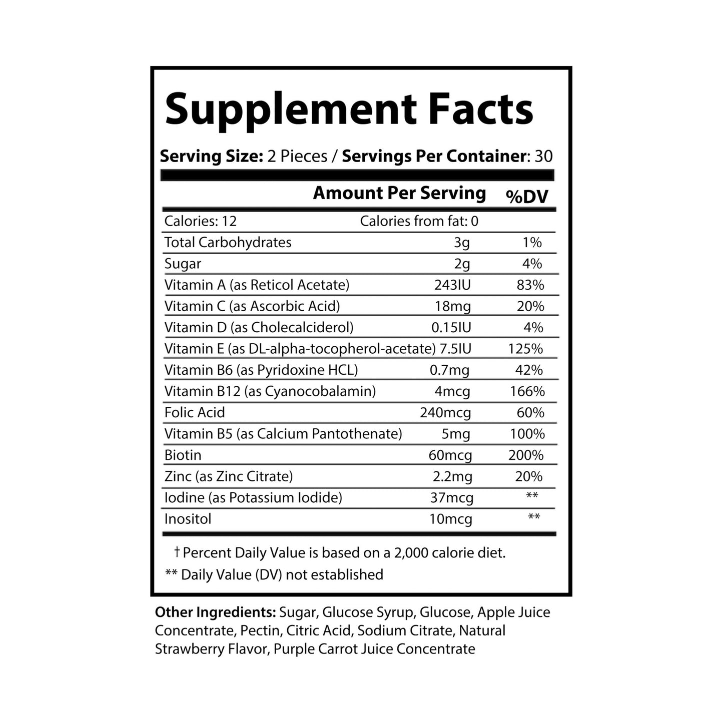 Kumoji Multivitamin Gummies for Adults – Daily Wellness Formula | 60 Gummies | Non-GMO | GMP Certified | Strawberry Flavor