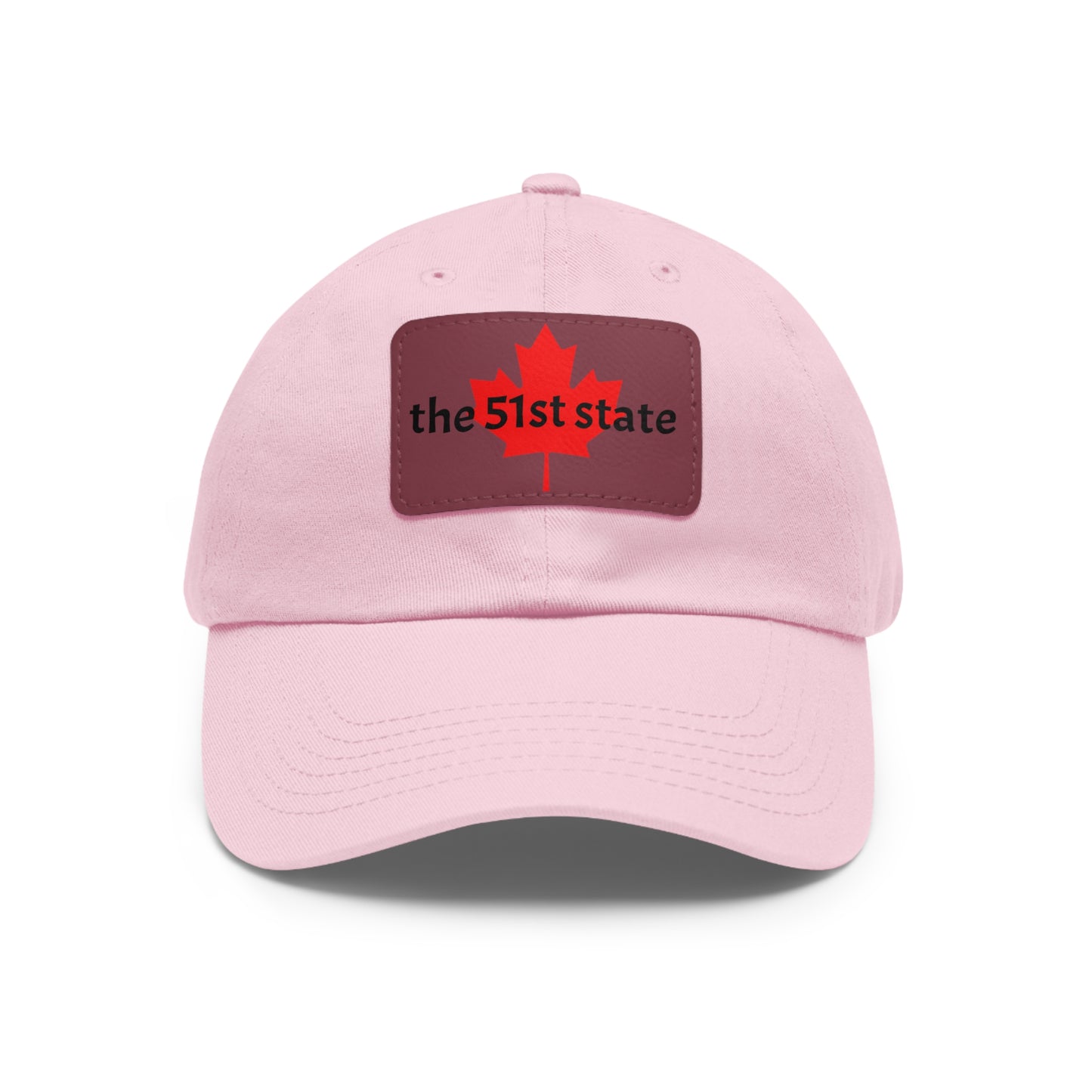 "the 51st state" -- Original Leather Patch Dad Hat by TokyoBill