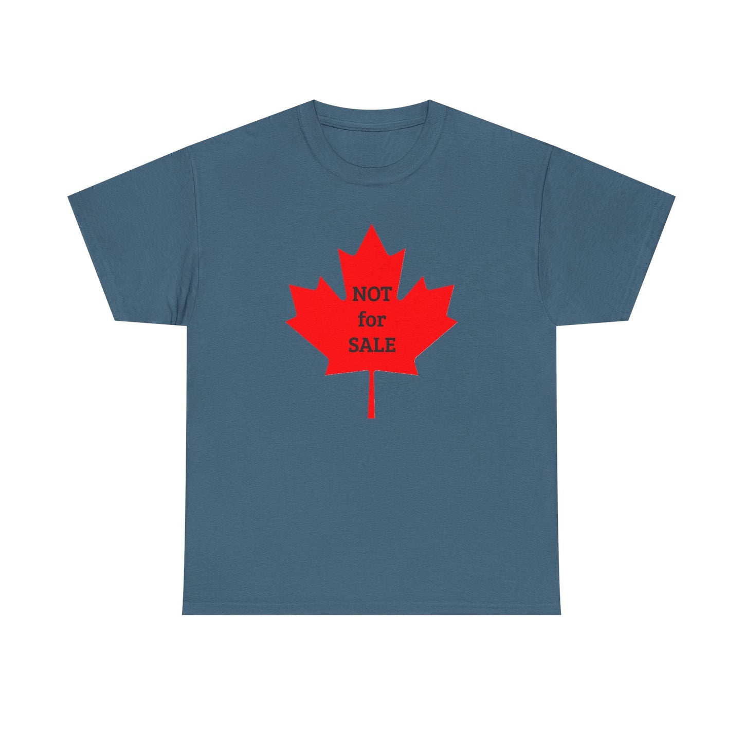 Canada Message of Independence on Maple Leaf --  Heavy Cotton Tee by TokyoBill