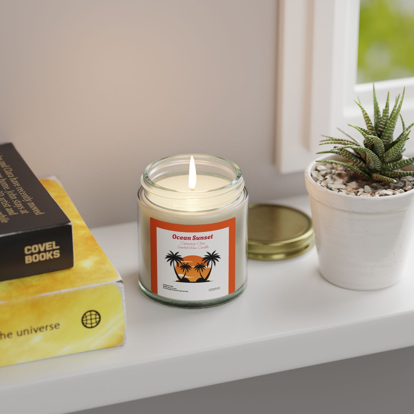 Ocean Sunset Beachwood Scented Candle | Hand-Poured USA | Coconut Apricot Wax