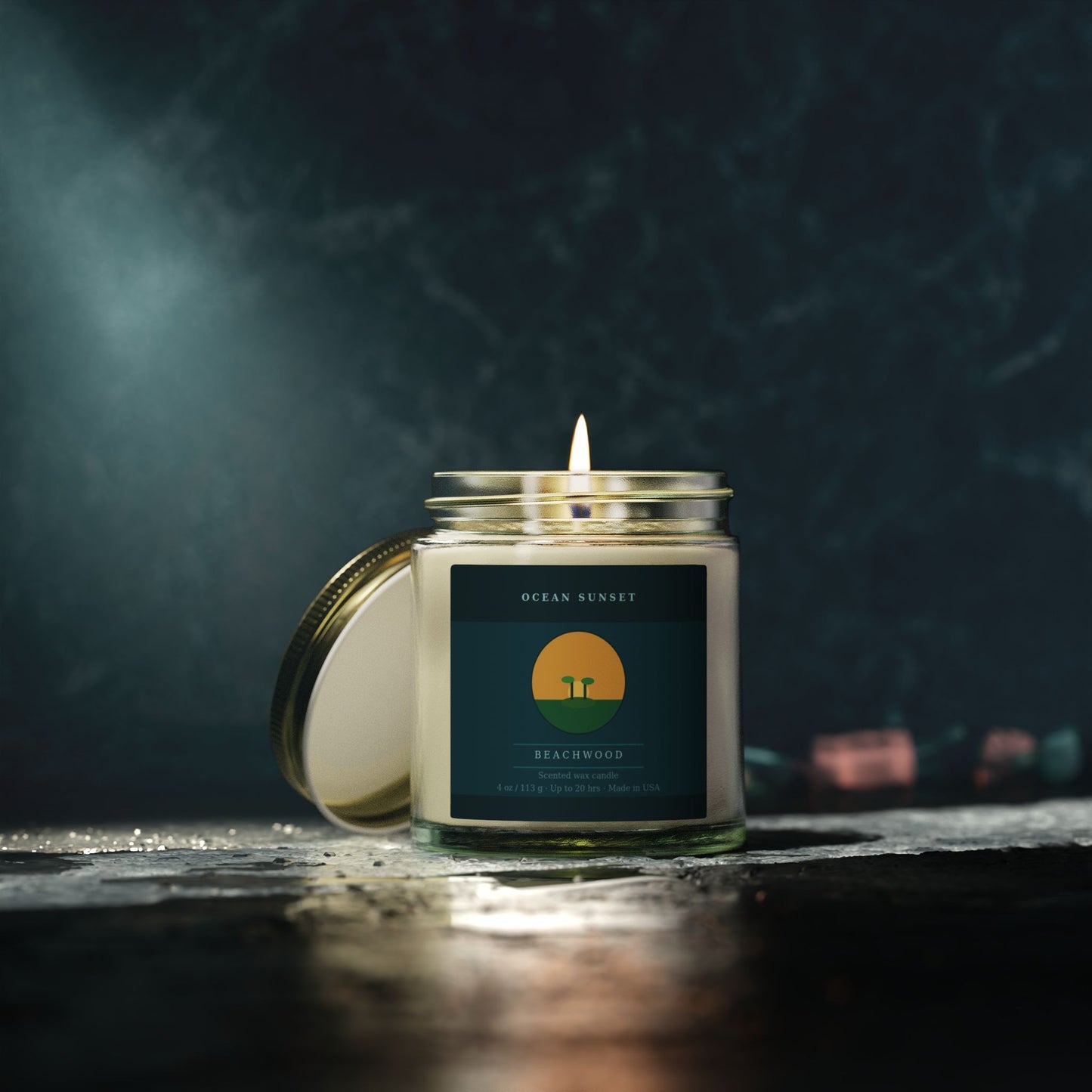Ocean Sunset | Beachwood Scented Candle | Hand-Poured in USA
