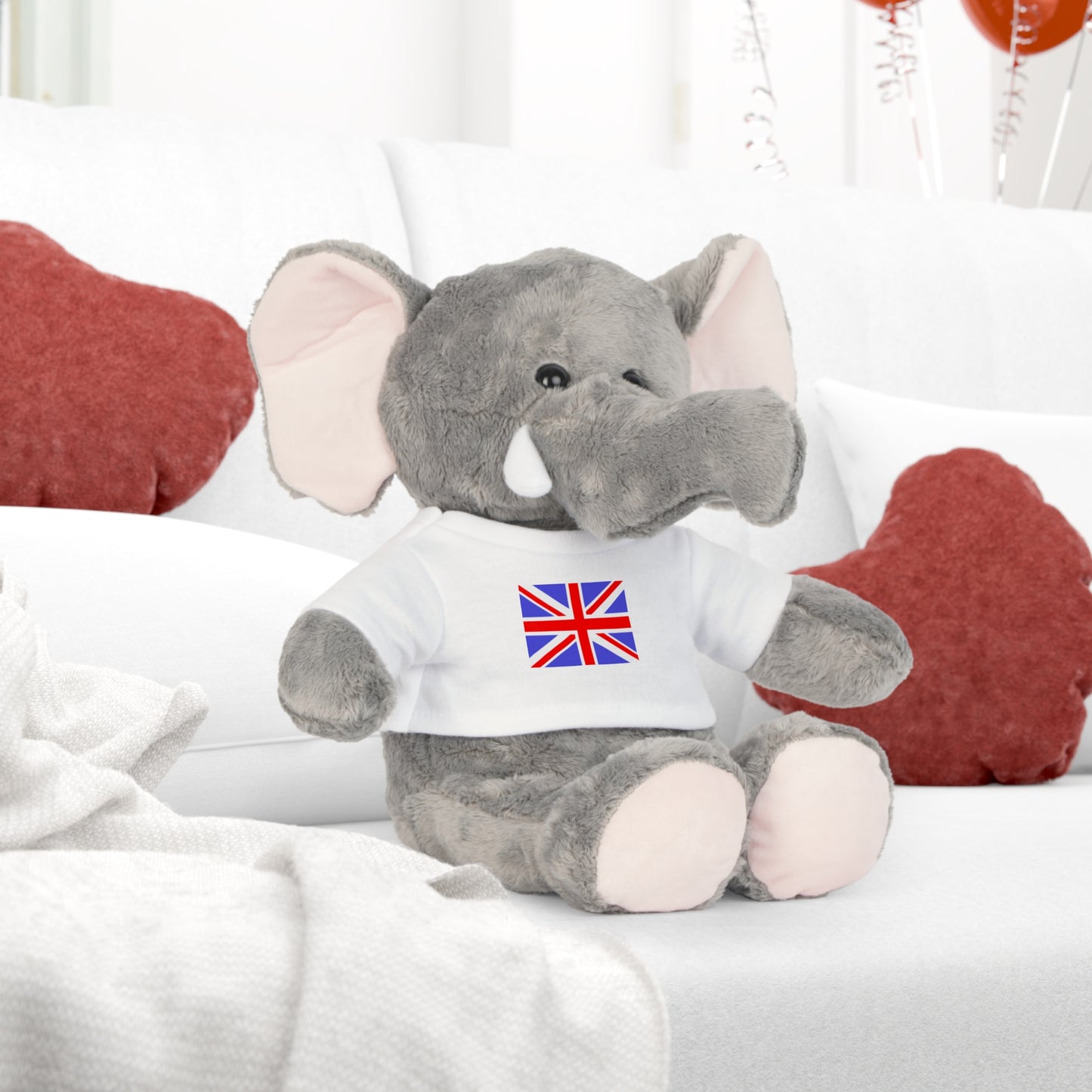 Plush Toy Animal w/UK Flag Tee, by TokyoBill