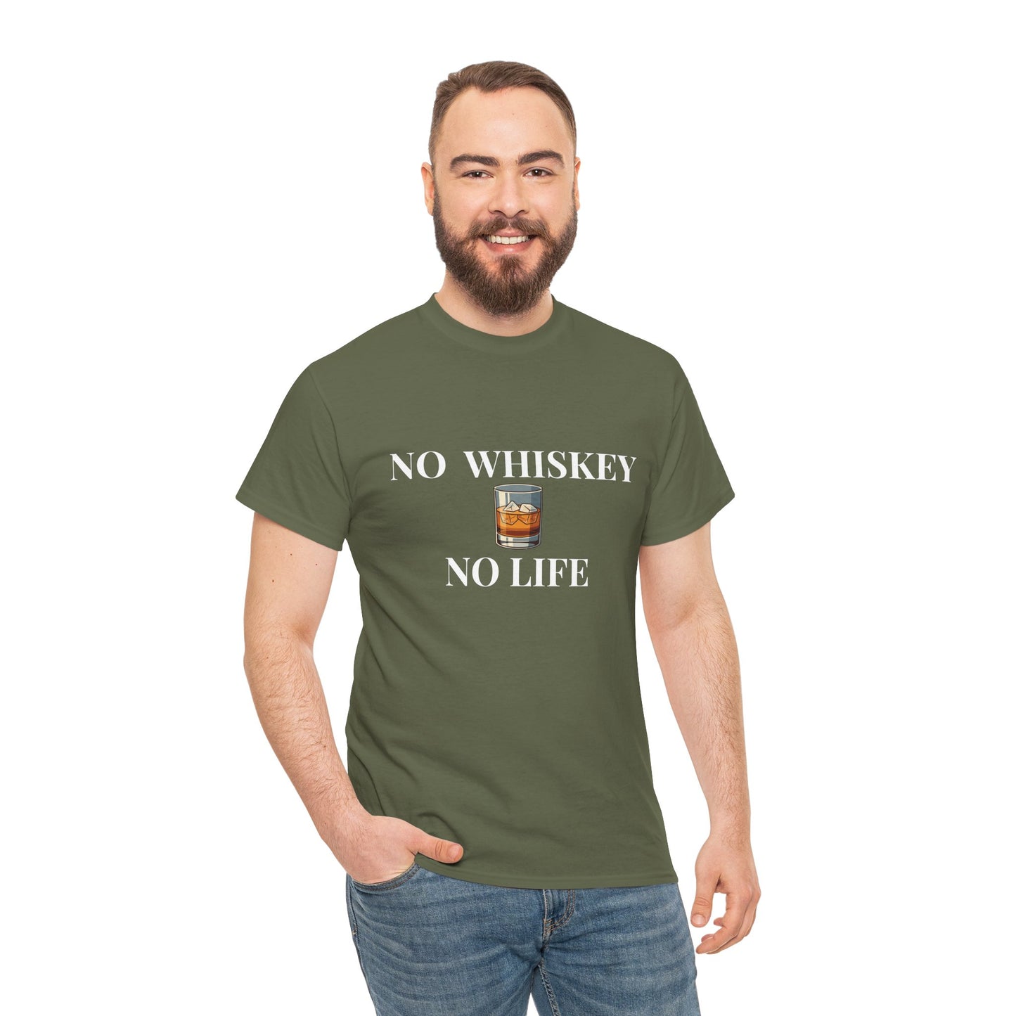 No Whiskey No Life drinking tee | Funny whiskey drink shirt