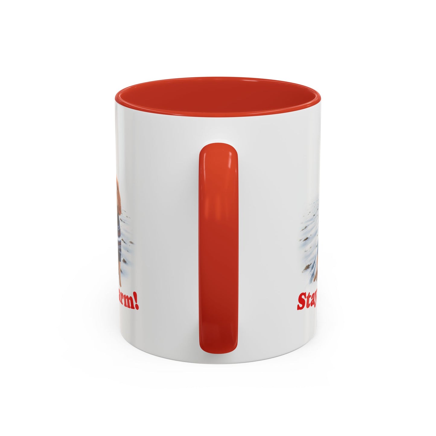 Two-tone Accent 11 oz Coffee Mug w/ Cocker Spaniel Sweater Dog, by TokyoBill