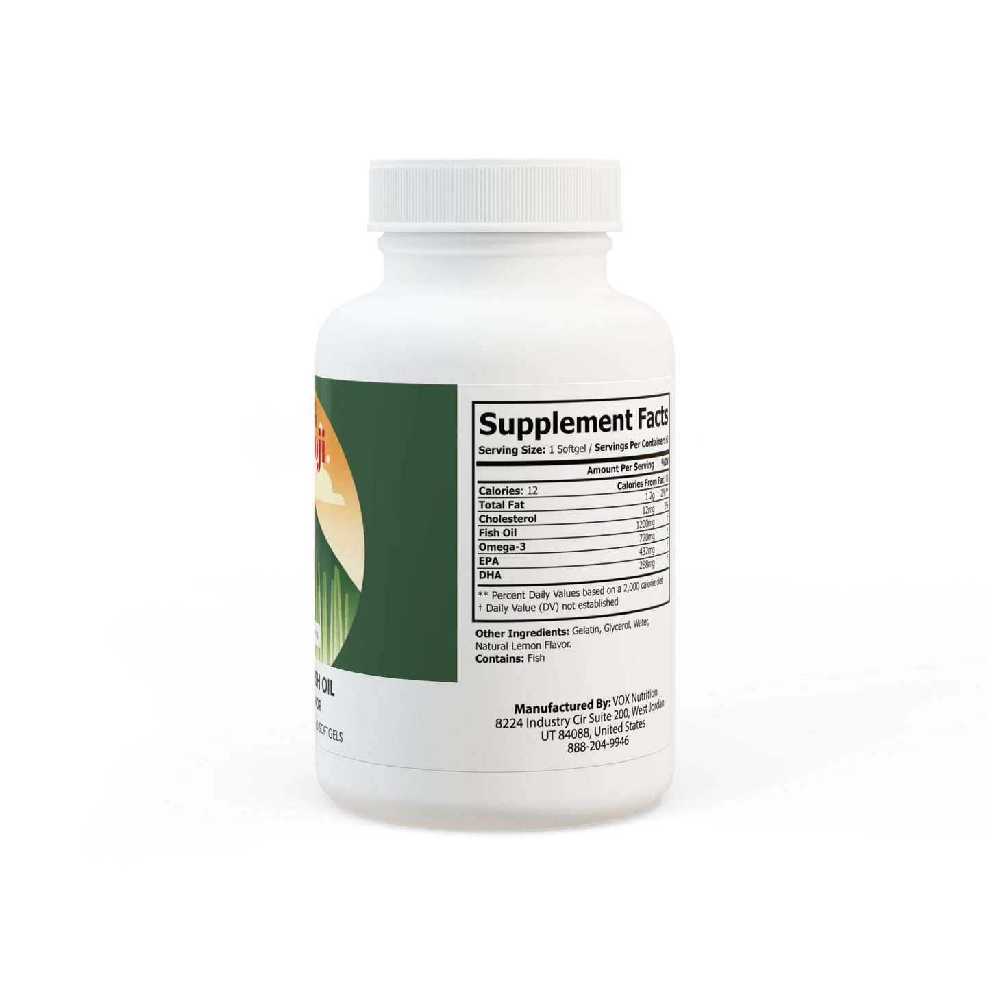 Kumoji Omega-3 Fish Oil Softgels – EPA & DHA for Heart Health, Inflammation & Exercise Recovery | 60 Softgels | Lemon Flavor | Non-GMO | GMP Certified