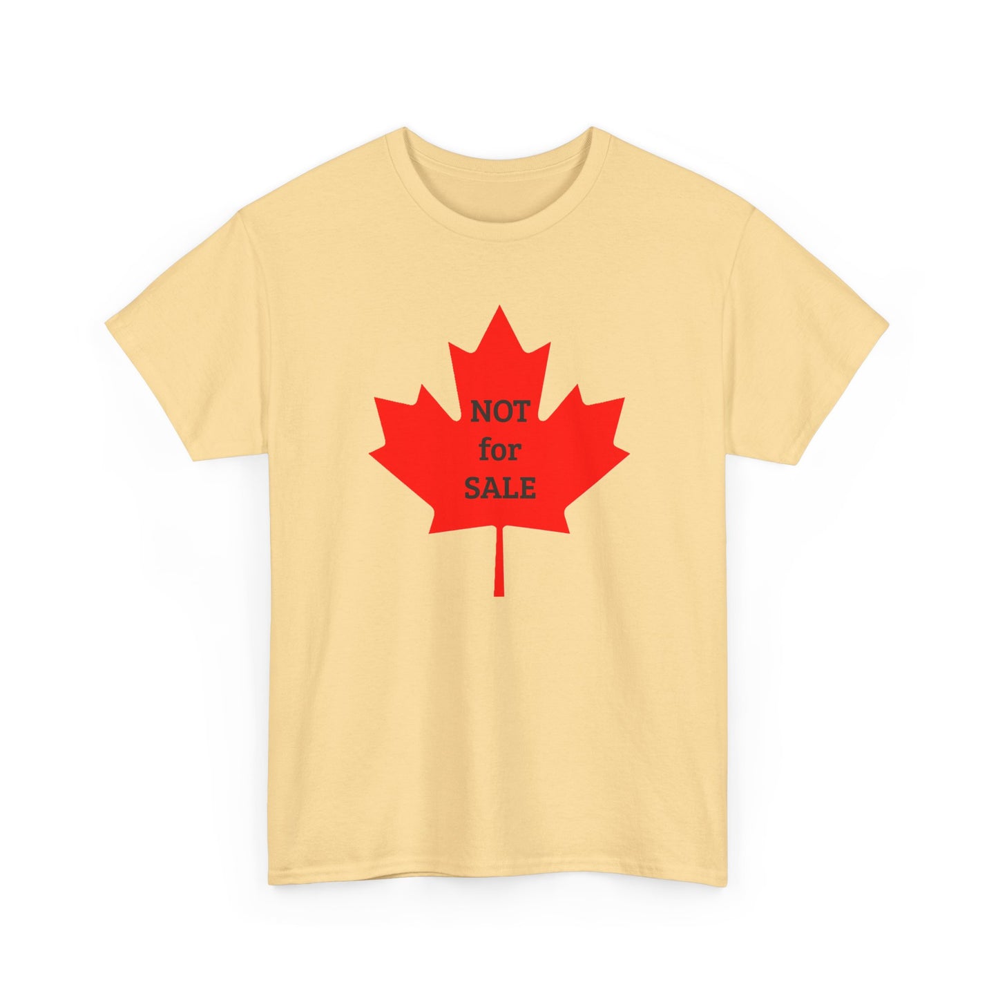 Canada Message of Independence on Maple Leaf --  Heavy Cotton Tee by TokyoBill