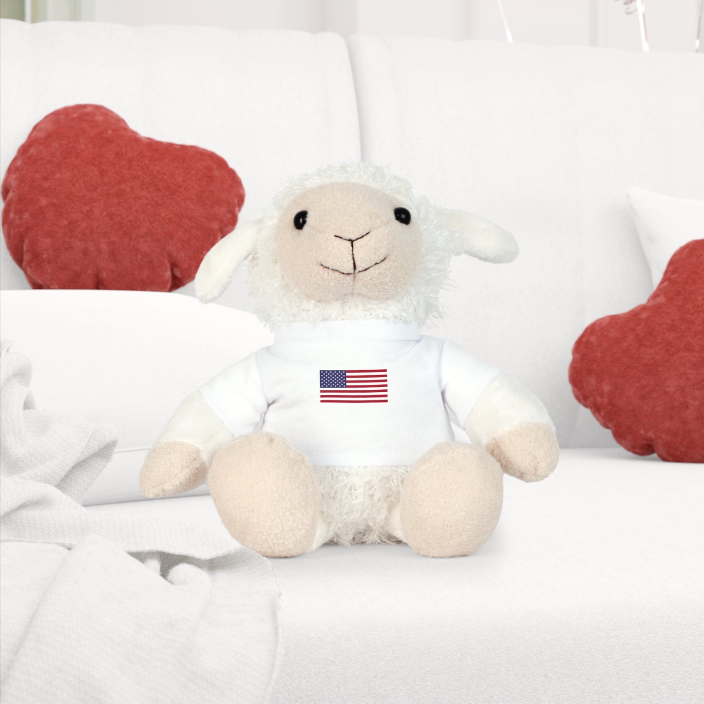 Plush Toy Animal w/USA Flag Tee, by TokyoBill