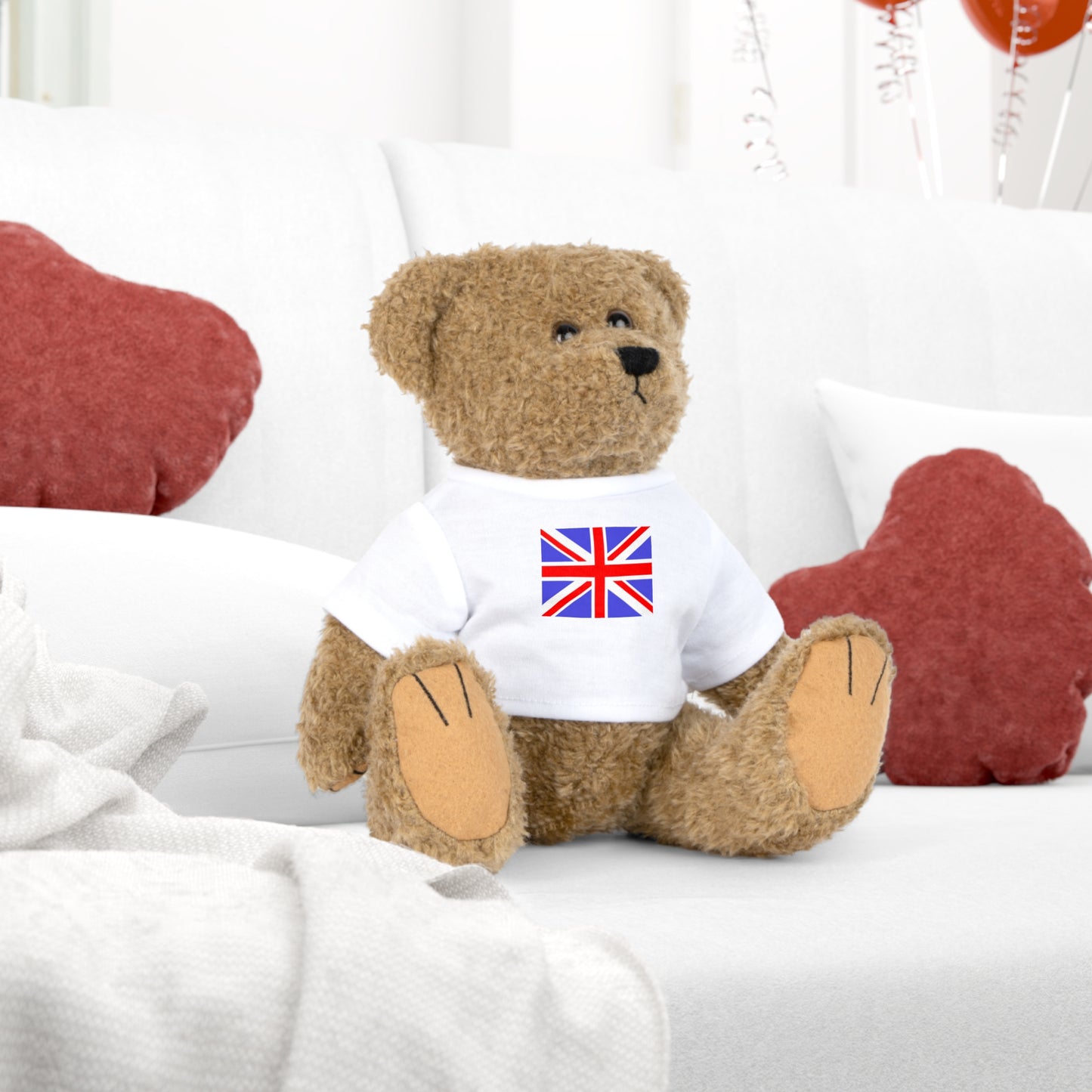 Plush Toy Animal w/UK Flag Tee, by TokyoBill
