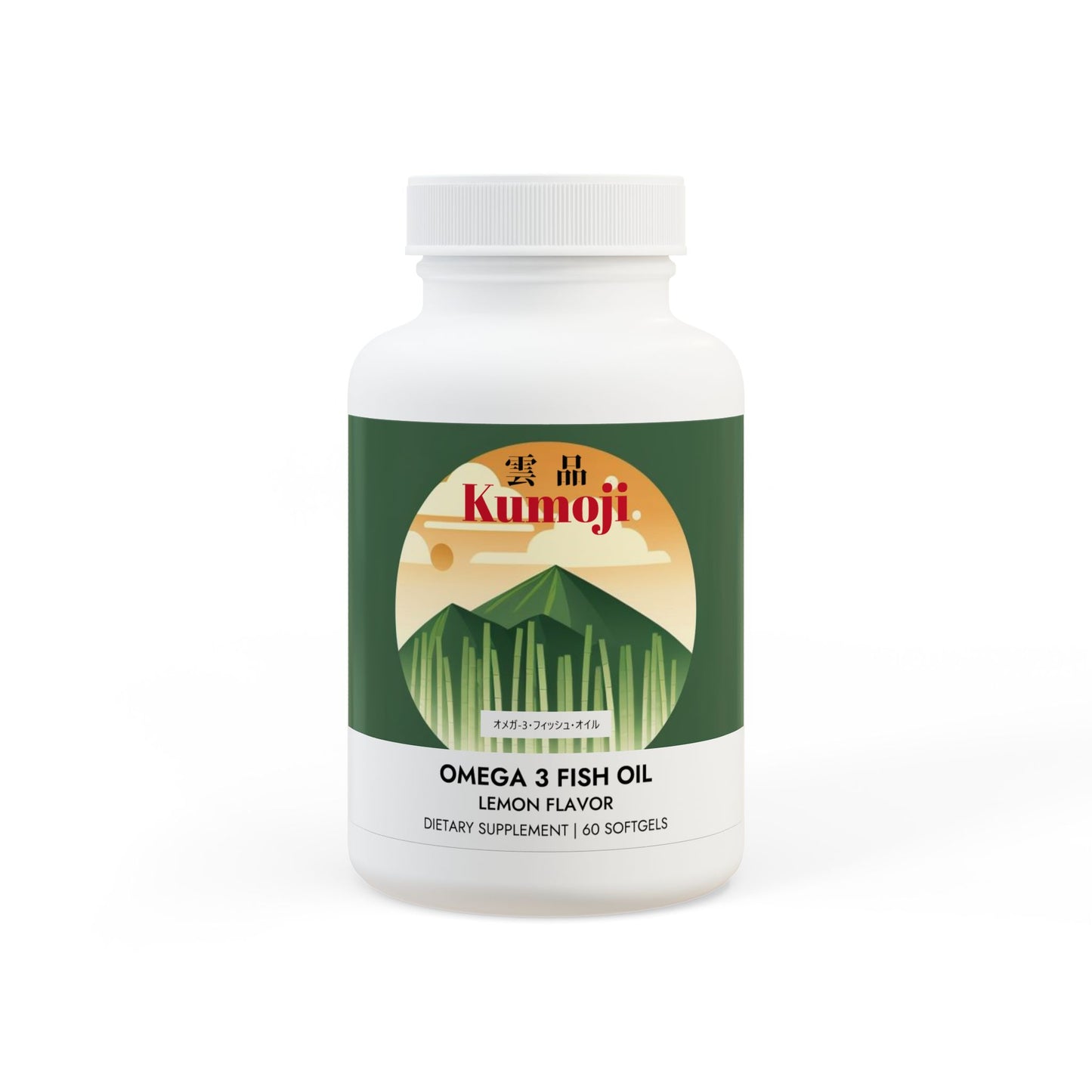 Kumoji Omega-3 Fish Oil Softgels – EPA & DHA for Heart Health, Inflammation & Exercise Recovery | 60 Softgels | Lemon Flavor | Non-GMO | GMP Certified