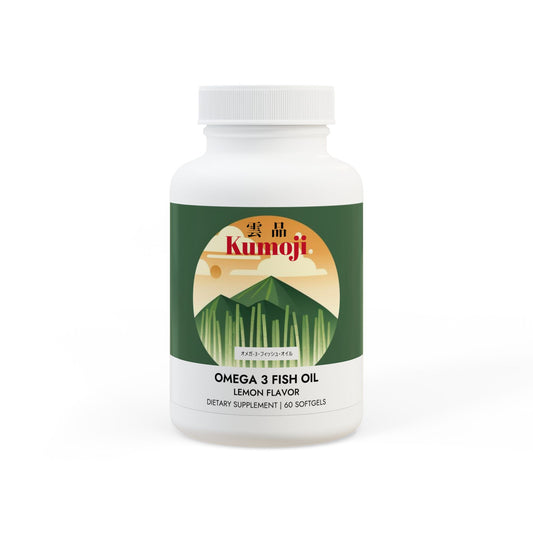 Kumoji Omega-3 Fish Oil Softgels – EPA & DHA for Heart Health, Inflammation & Exercise Recovery | 60 Softgels | Lemon Flavor | Non-GMO | GMP Certified