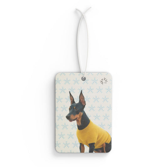 Sweater Dog Car Air Freshener | Cute Miniature Pinscher Car Décor by TokyoBill
