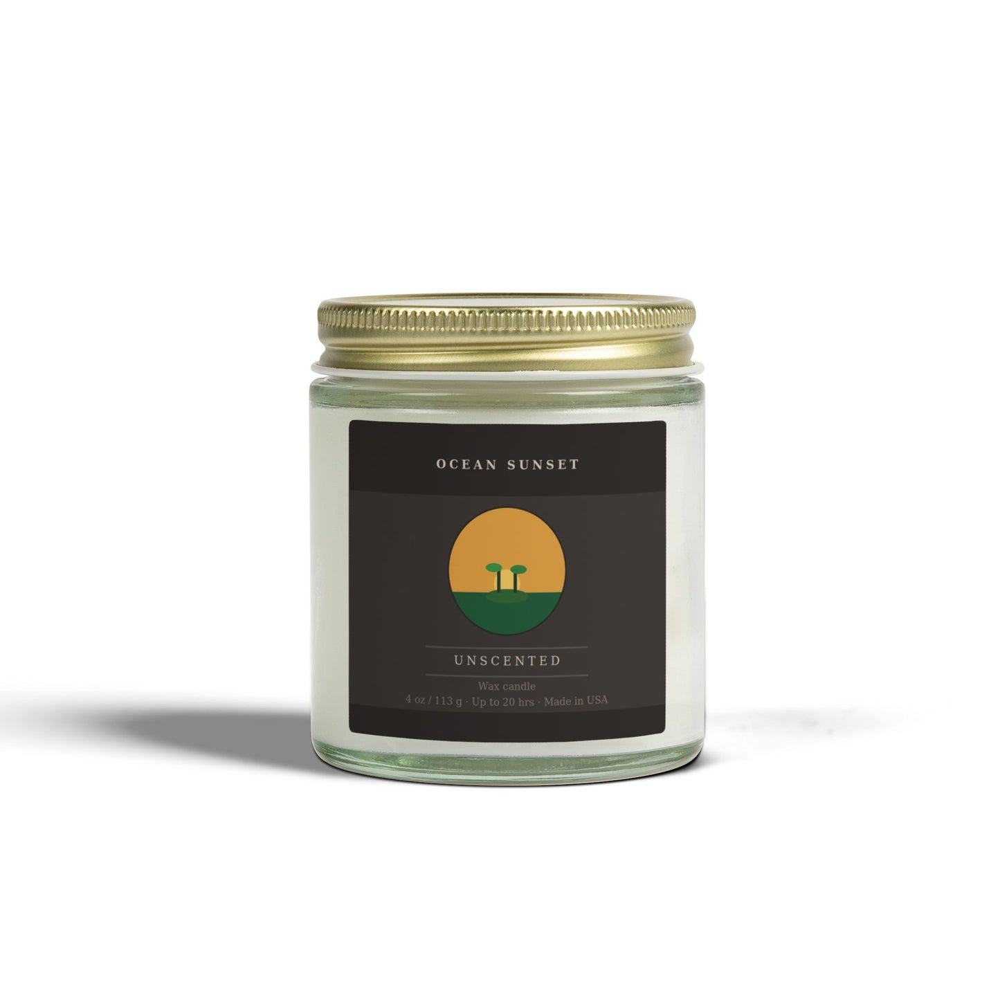 Ocean Sunset | Unscented Candle | Hand-Poured in USA