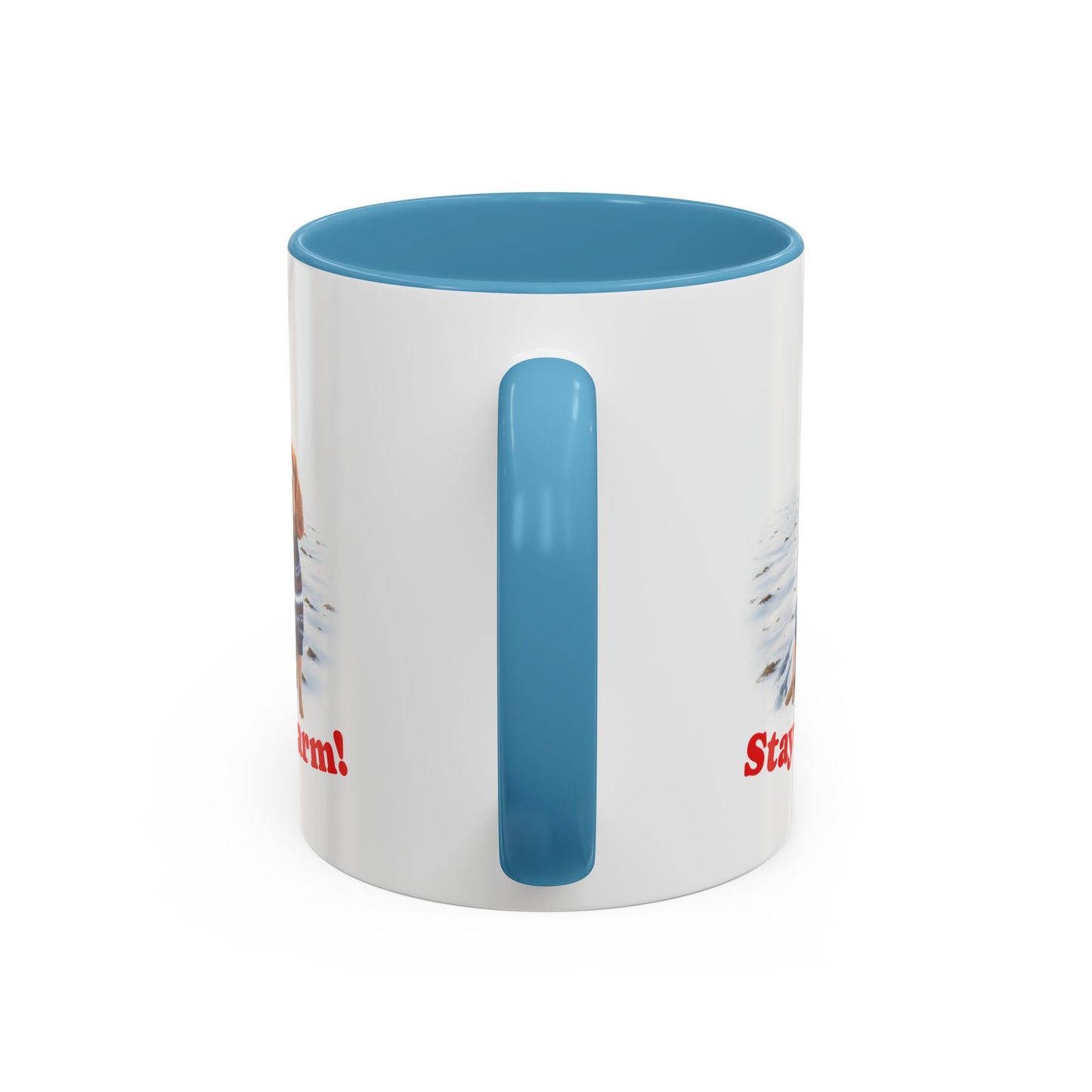 Two-tone Accent 11 oz Coffee Mug w/ Cocker Spaniel Sweater Dog, by TokyoBill