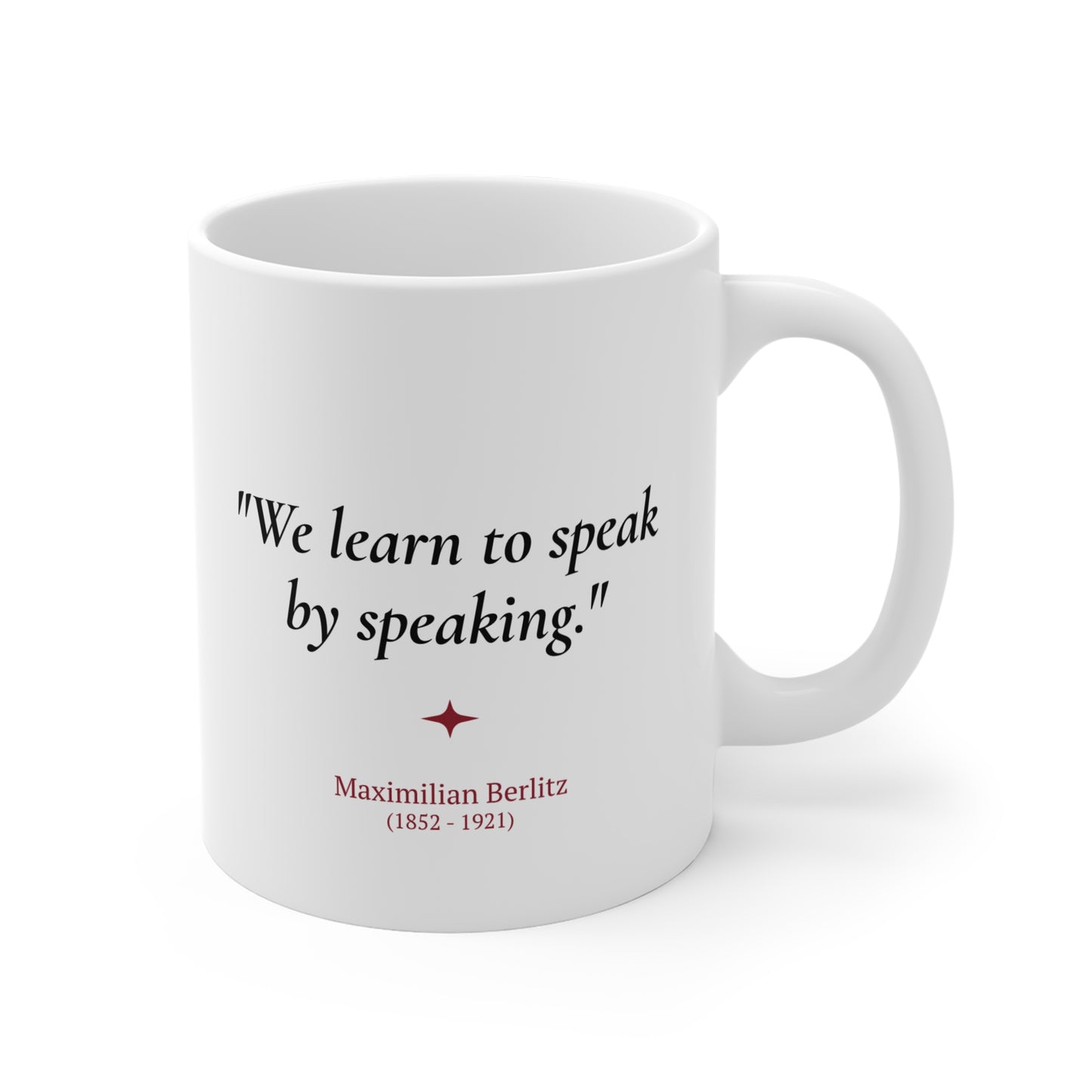 Berlitz Quote Coffee Mug | Language Learning Gift | 11oz Ceramic Mug