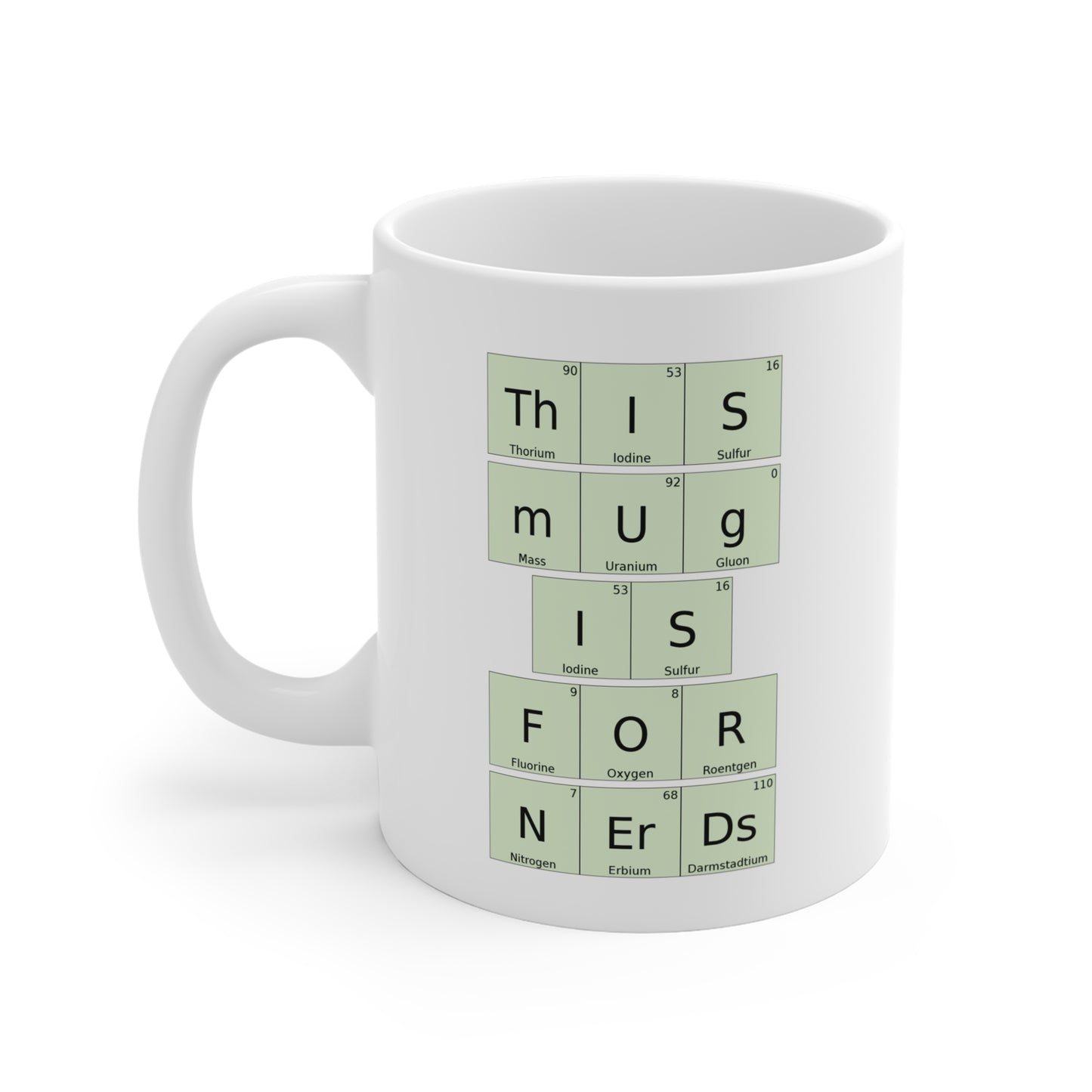 Chemistry & Physics Coffee Cup | Scientific Symbols Mug for Nerds, by TokyoBill