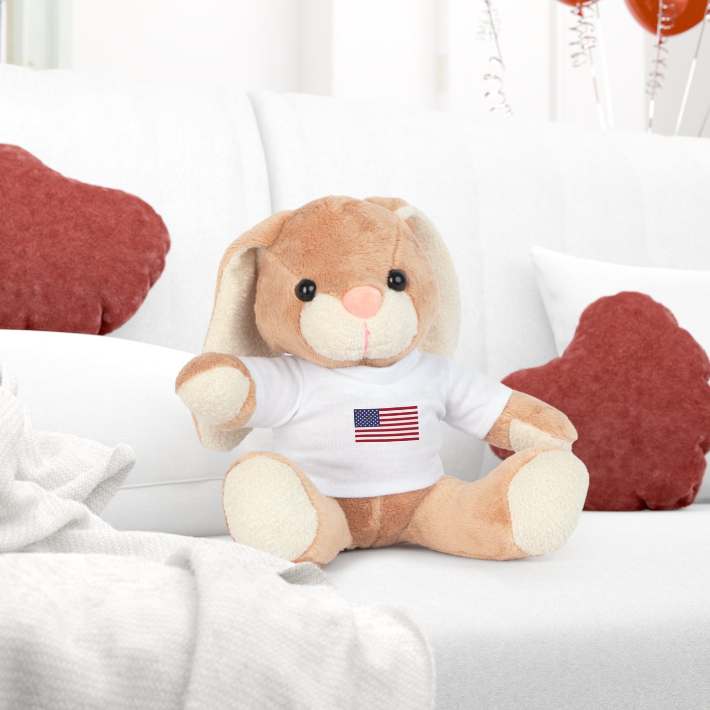 Plush Toy Animal w/USA Flag Tee, by TokyoBill