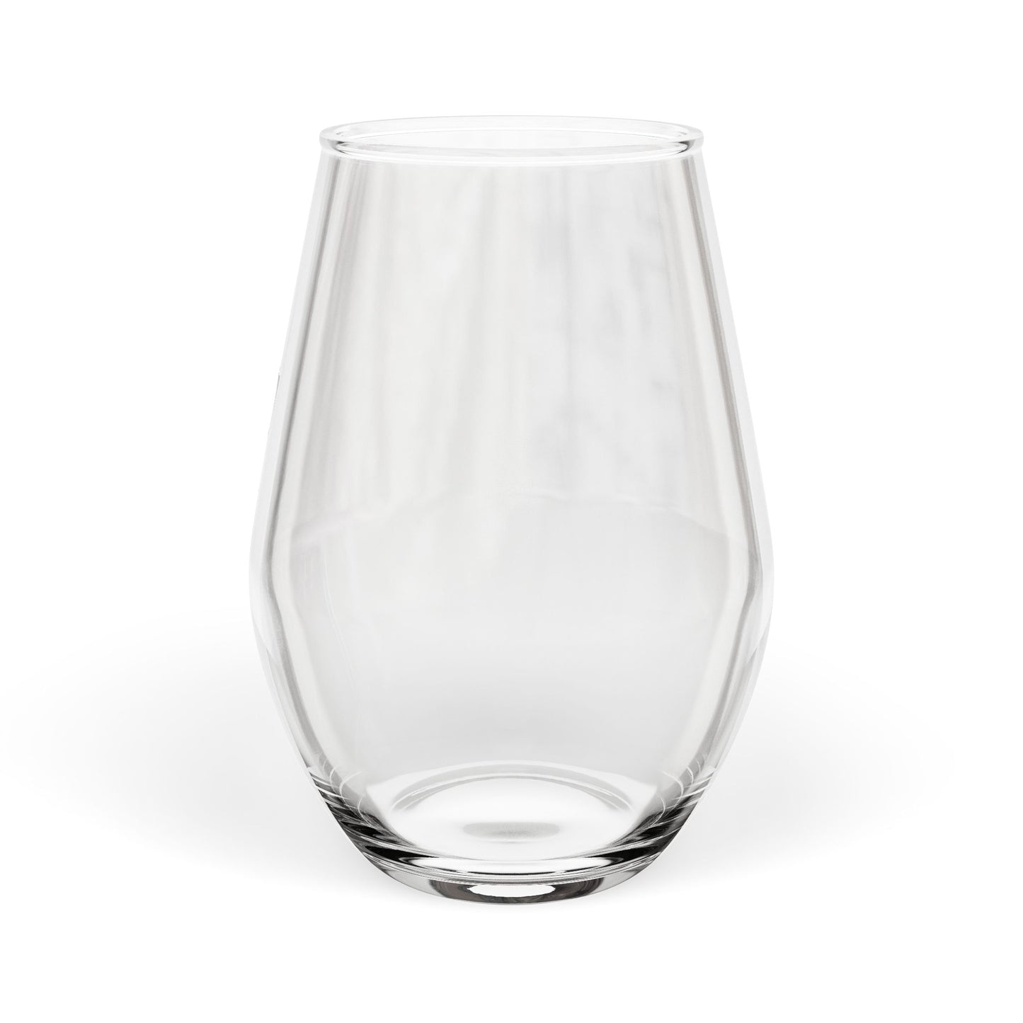 Stemless 11.75oz Wine Glass w/Letter F monogram initial, by TokyoBill