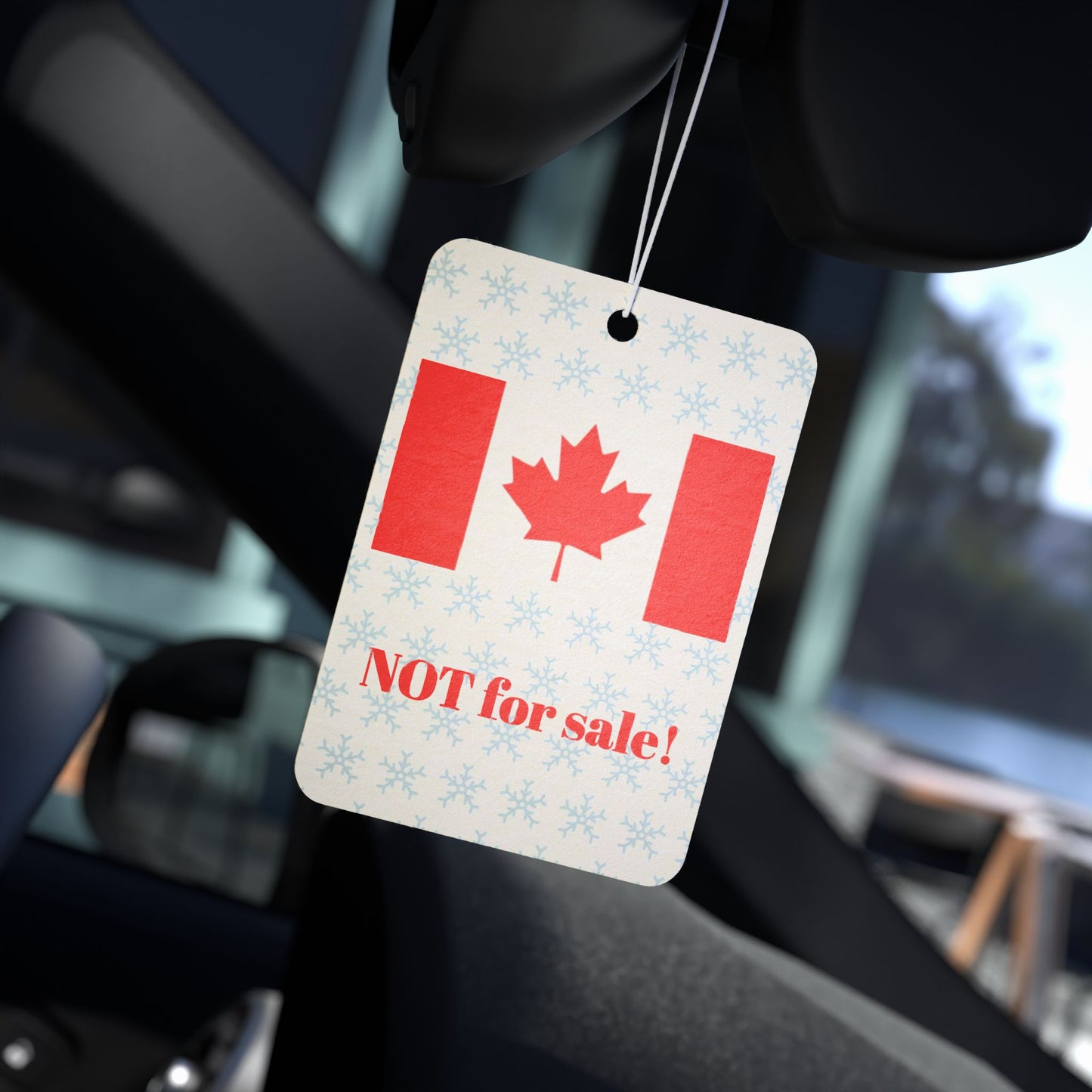 Canada flag: Not a country for sale! -- Original car air freshener by TokyoBill