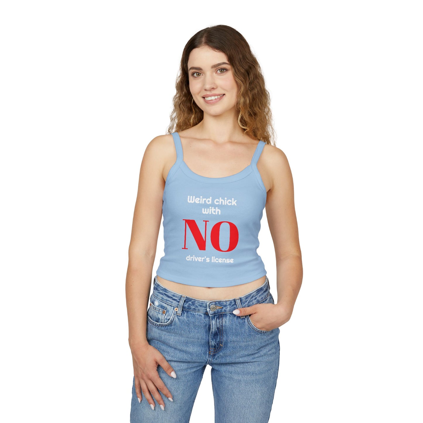Women's Funny Spaghetti Strap Tank Top, by TokyoBill