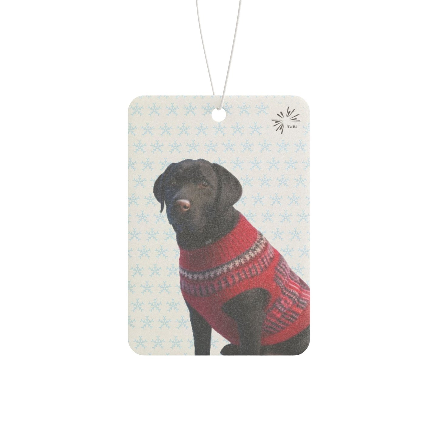 Sweater Dog Car Air Freshener, Cute Black Labrador Car Fragrance, by TokyoBill