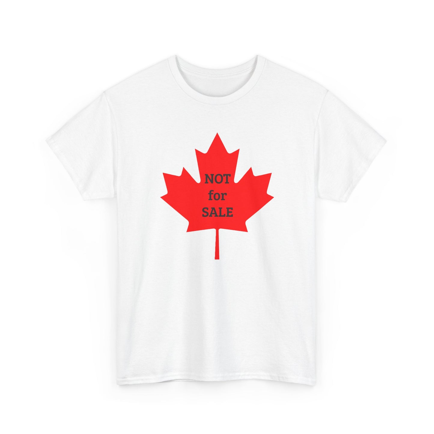 Canada Message of Independence on Maple Leaf --  Heavy Cotton Tee by TokyoBill