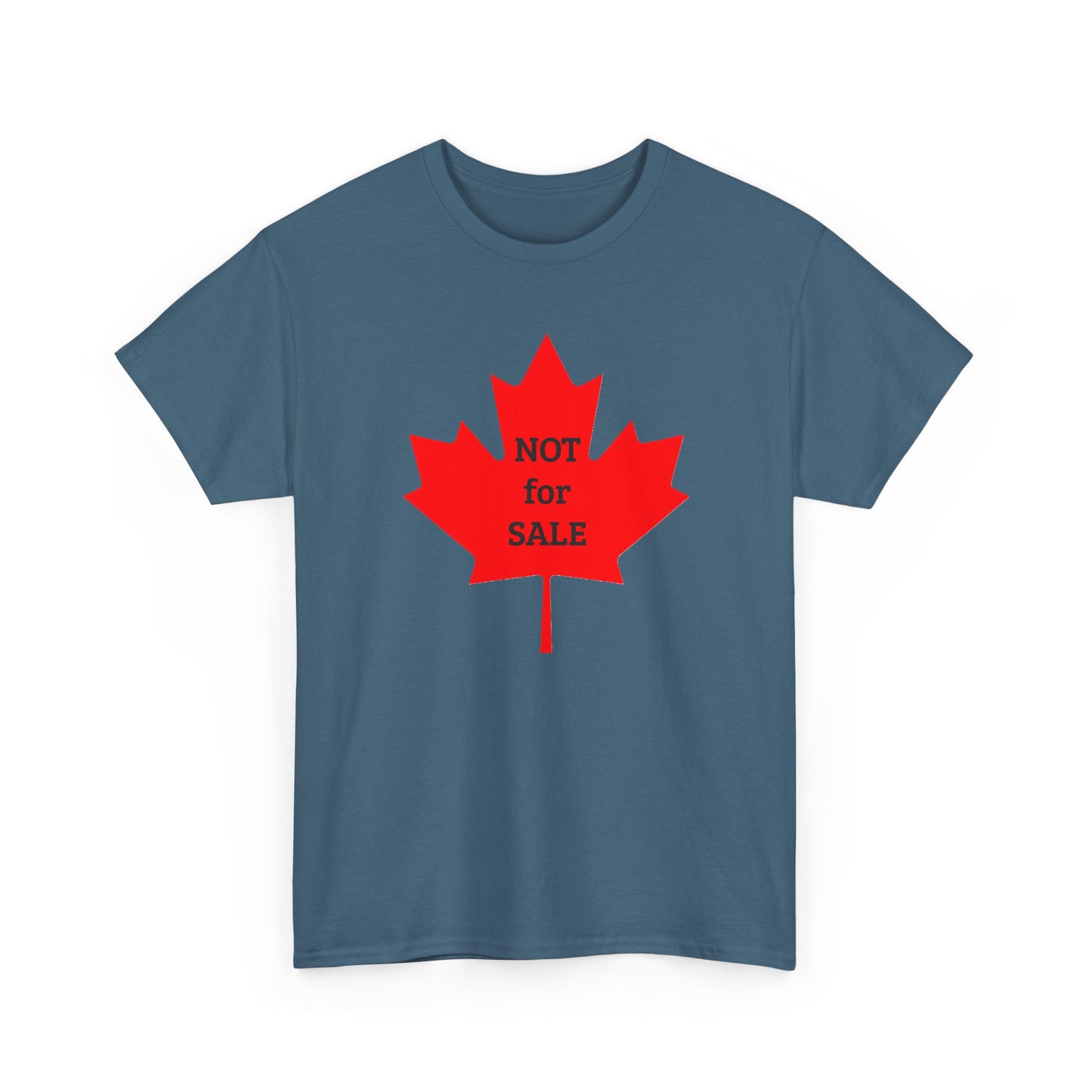 Canada Message of Independence on Maple Leaf --  Heavy Cotton Tee by TokyoBill