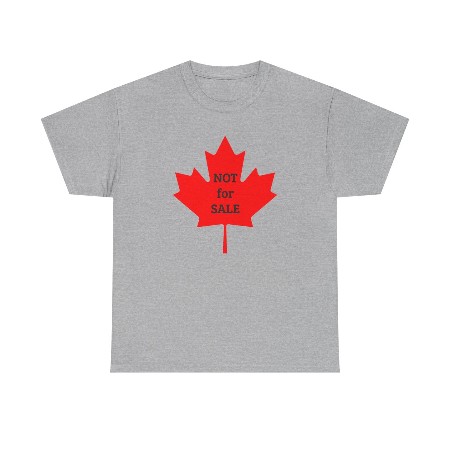 Canada Message of Independence on Maple Leaf --  Heavy Cotton Tee by TokyoBill
