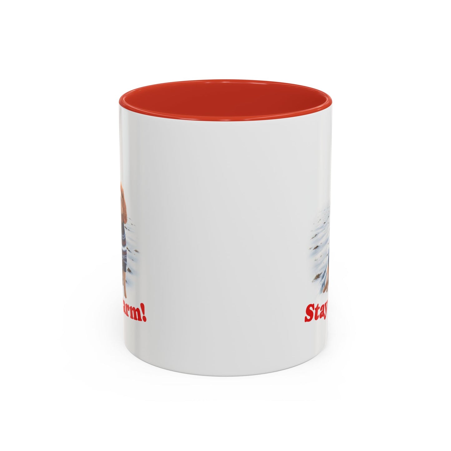 Two-tone Accent 11 oz Coffee Mug w/ Cocker Spaniel Sweater Dog, by TokyoBill