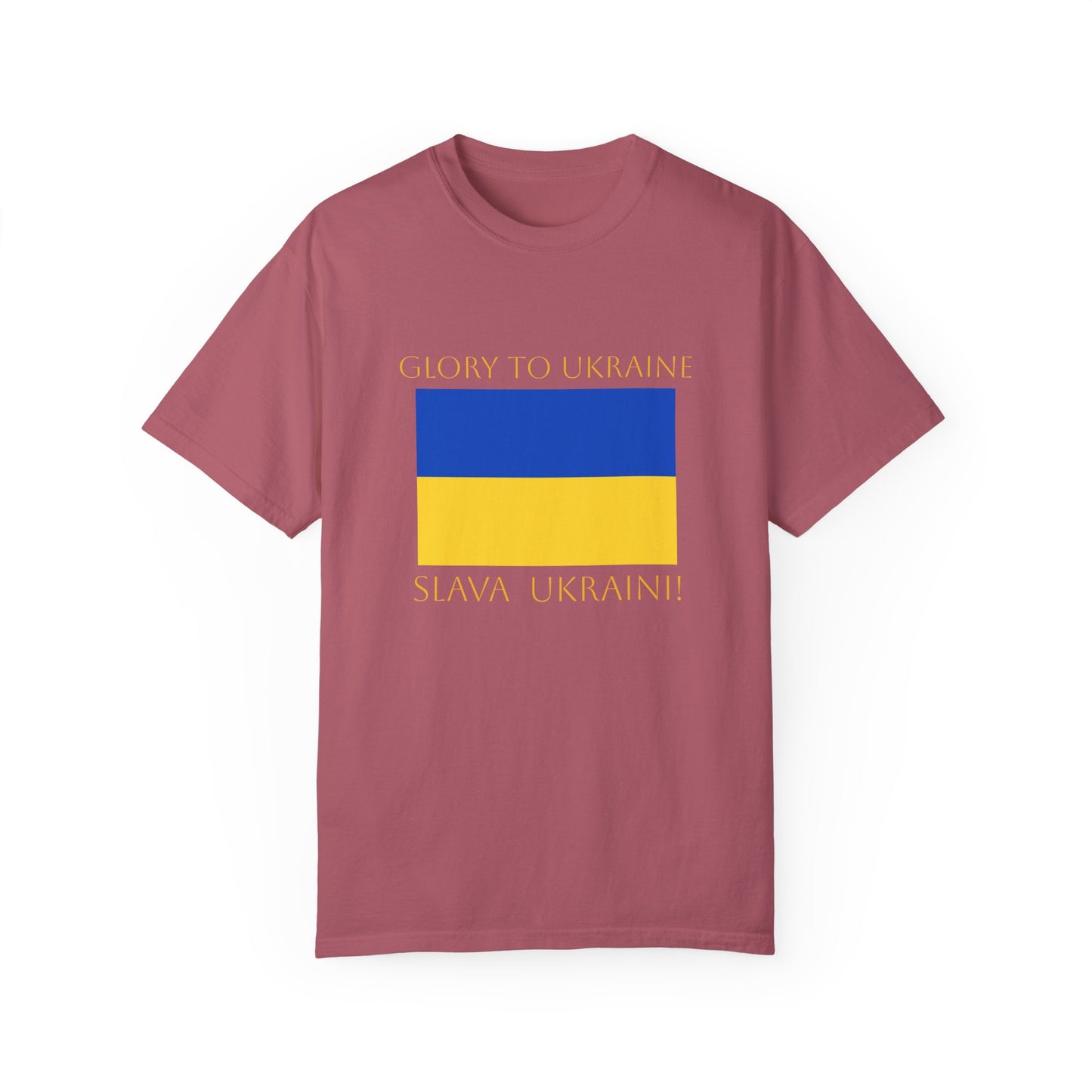 "Glory to Ukraine" Unisex Garment-Dyed T-shirt, Ukraine Support Tee by TokyoBill