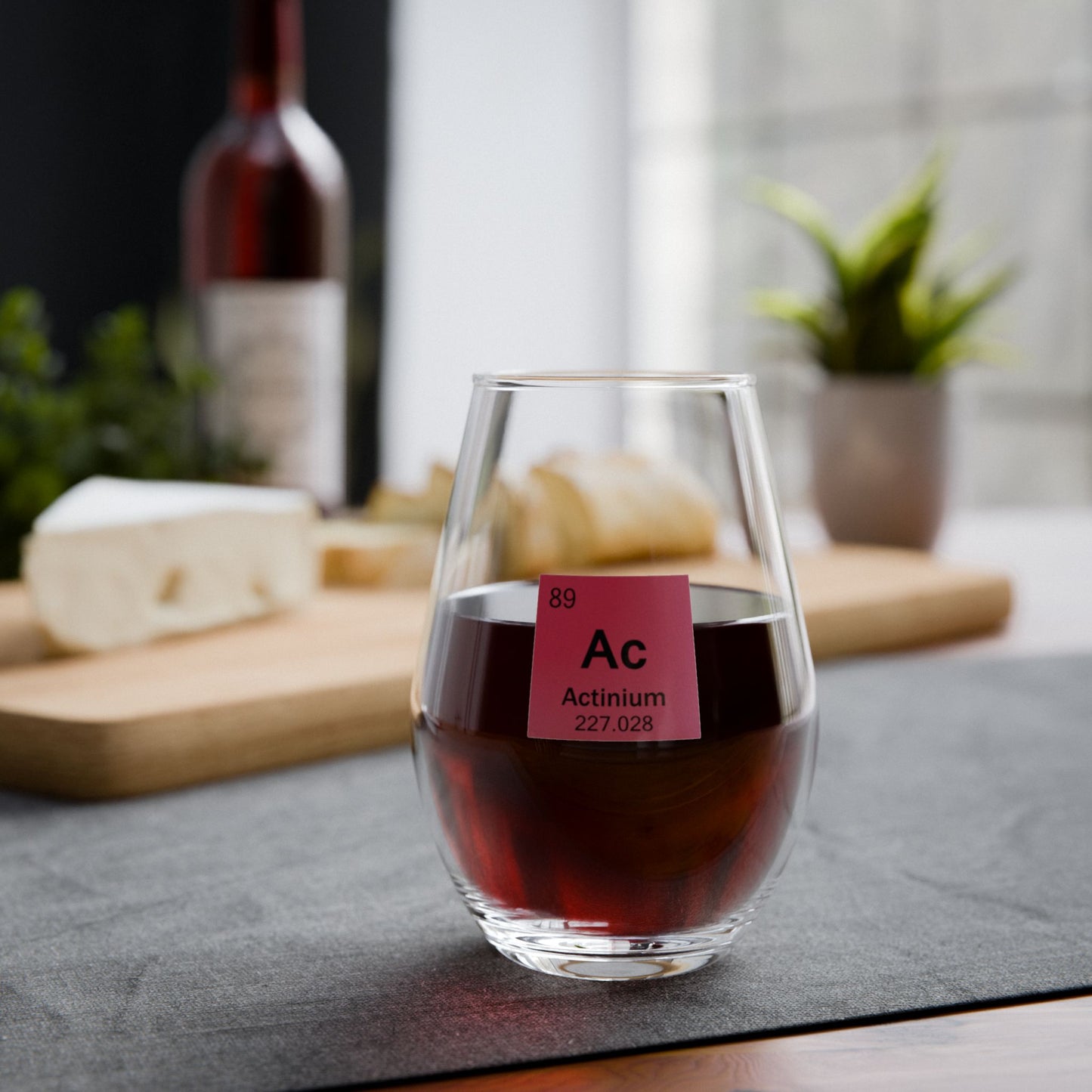 Periodic Table Stemless Wine Glass | Actinide Series | Science Gift